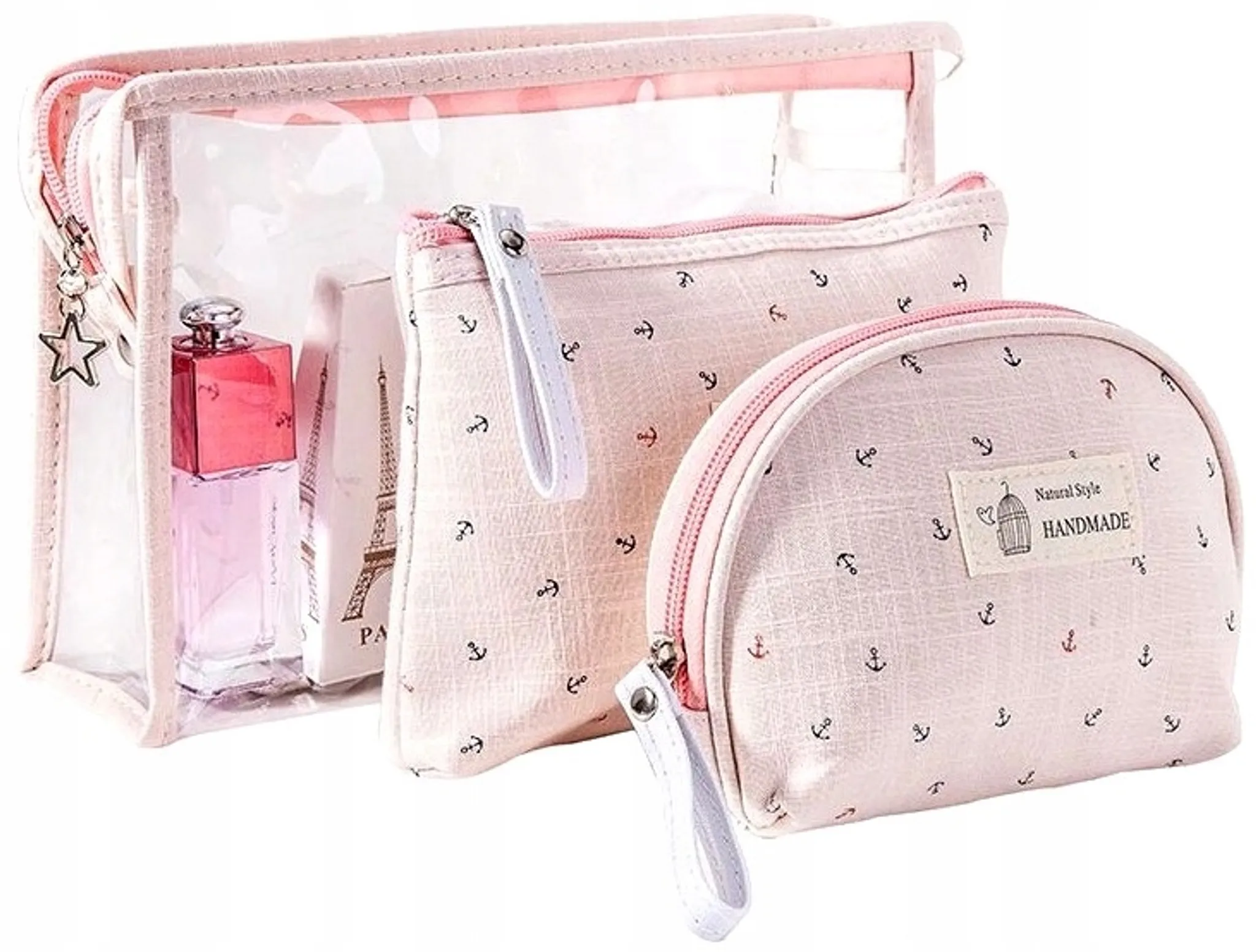 3er-Set Reise-Kosmetiktaschen – Große, Mittel, Kleine Organizer In Gold | Make-up-Tasche & Kulturbeutel Für Unterwegs