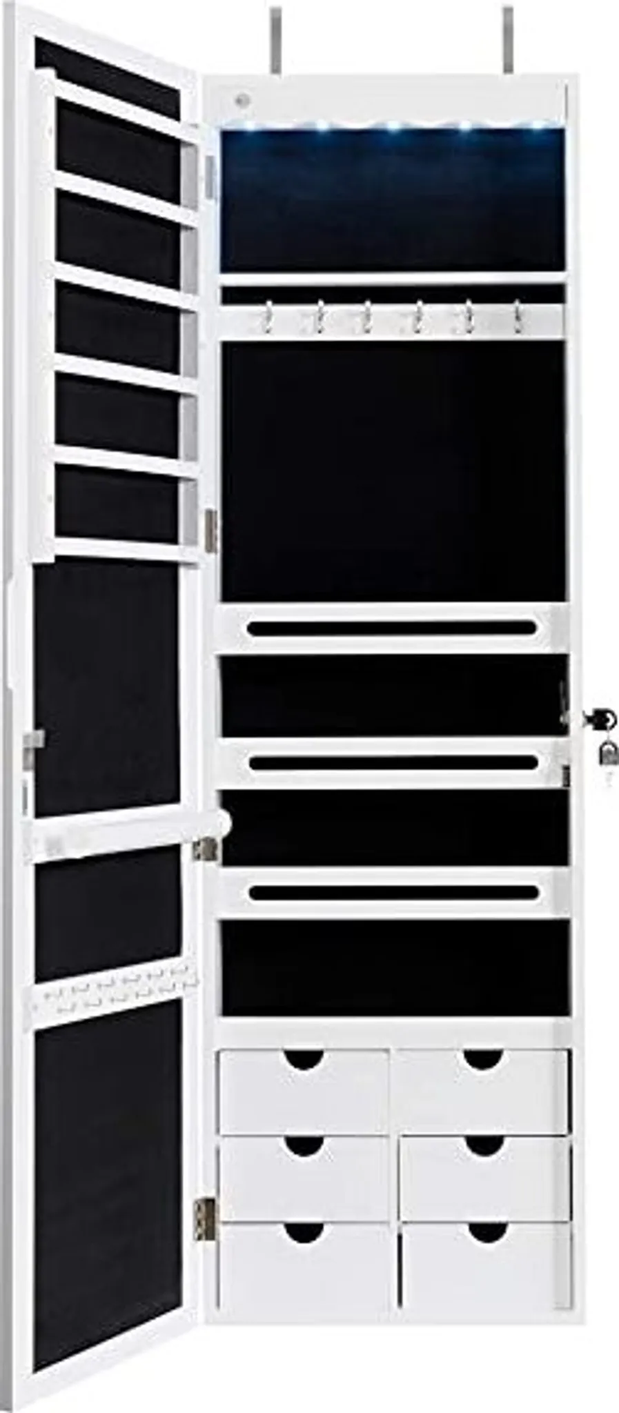 MYDD8 Schminktisch Mit LED Beleuchtung - 6 Schubladen & Spiegel