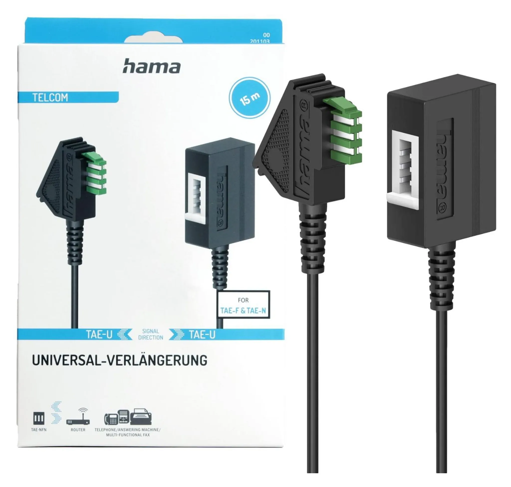 S-Impuls Cavo Di Collegamento TAE(F) A RJ45 Per Router - 10 Metri, PIN 4+5