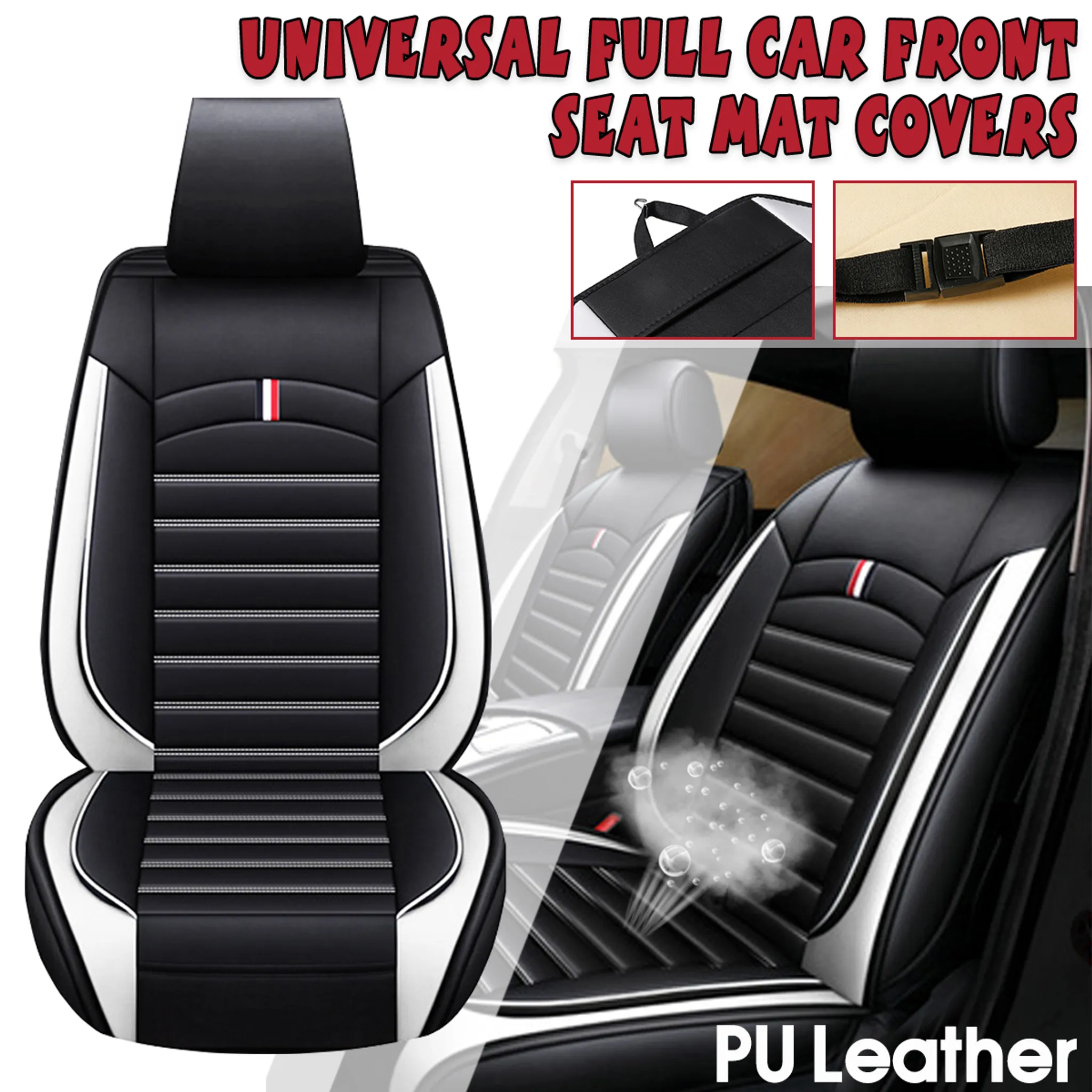 Universal Auto Sitzbezug Sitzbezüge Luxury PU Leader Sitzschoner  Schonbezüge