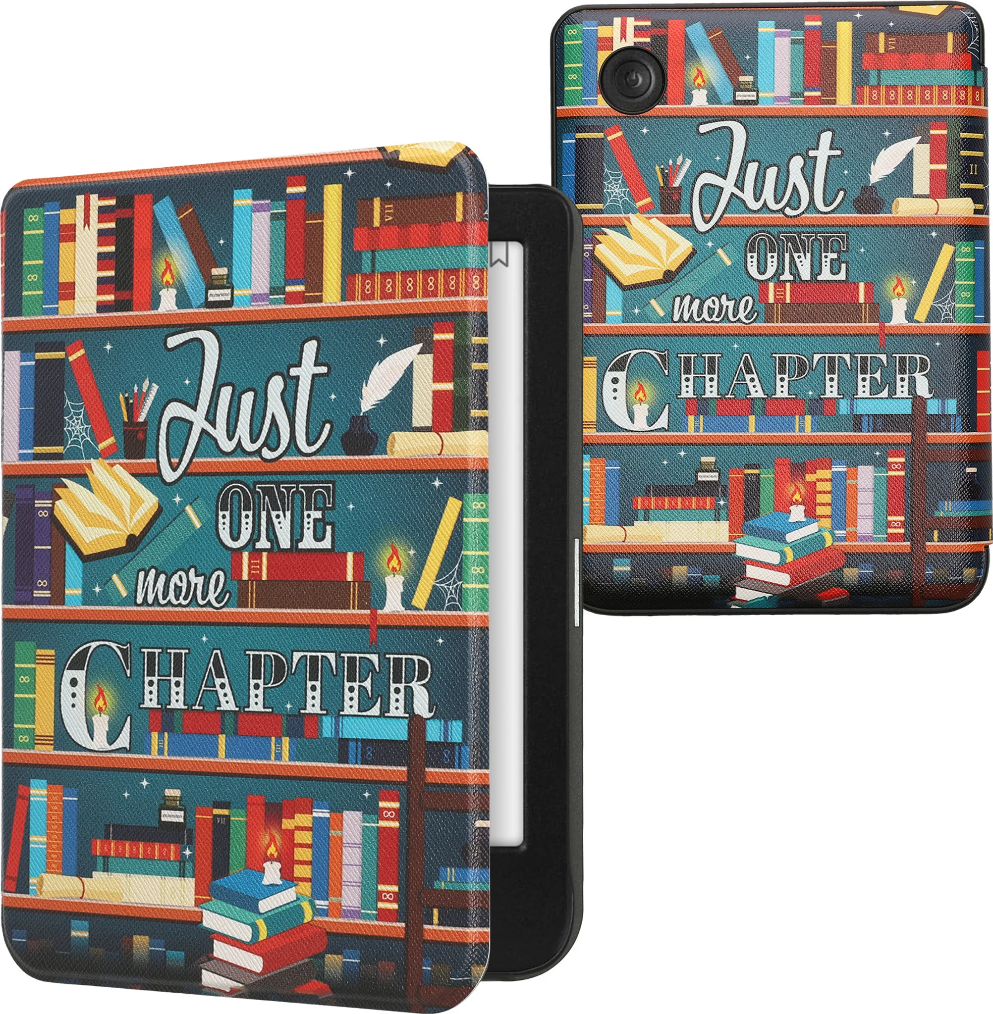 Kwnobile Flip Case Für Kobo Nia – Mit Handschlaufe & Standfunktion, Mint/grau