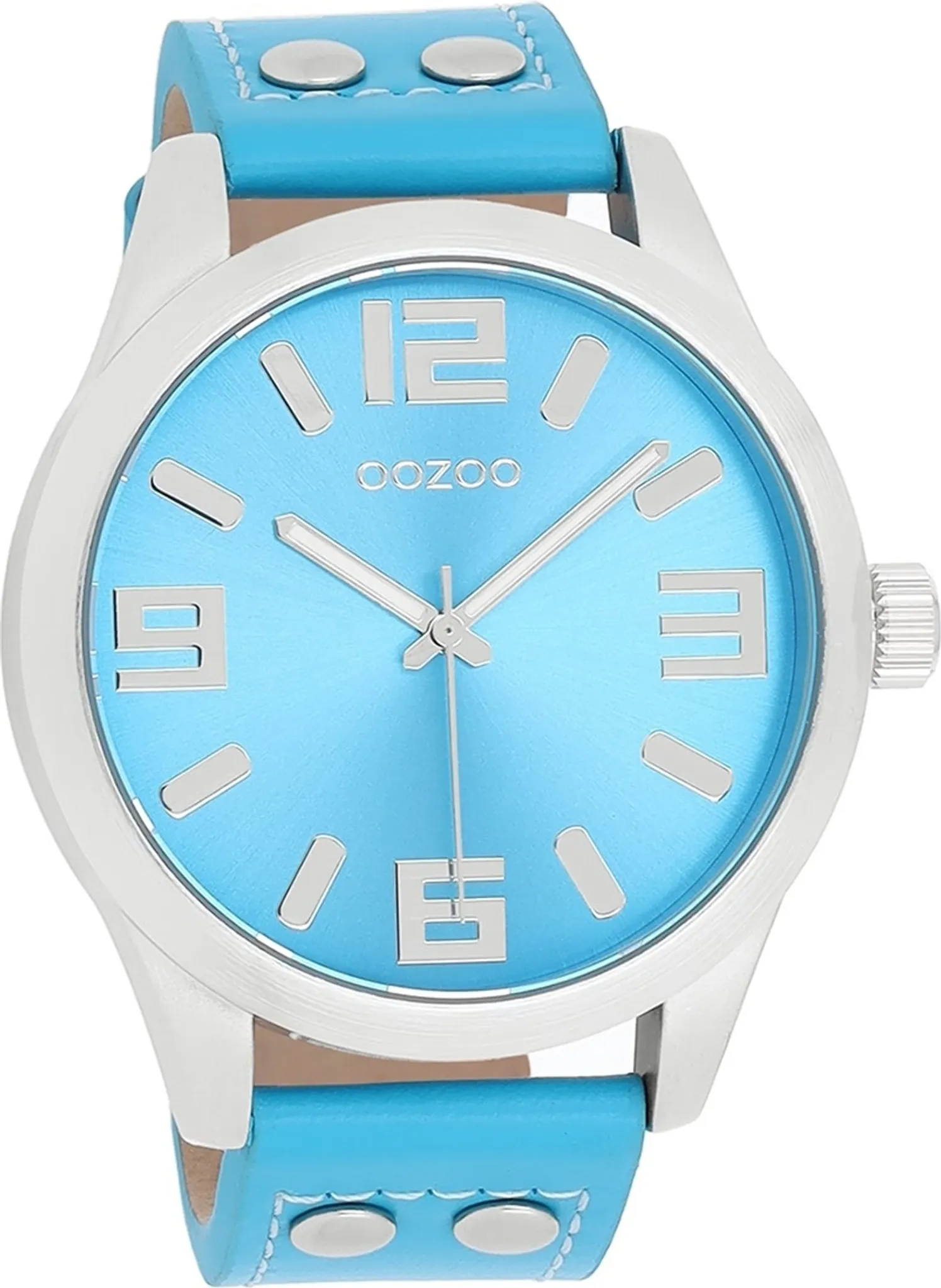 Montre Oozoo Unisexe 46mm Cadran Camouflage - Bracelet Cuir - Quartz - Garantie 2 Ans - Neuf Avec étiquettes