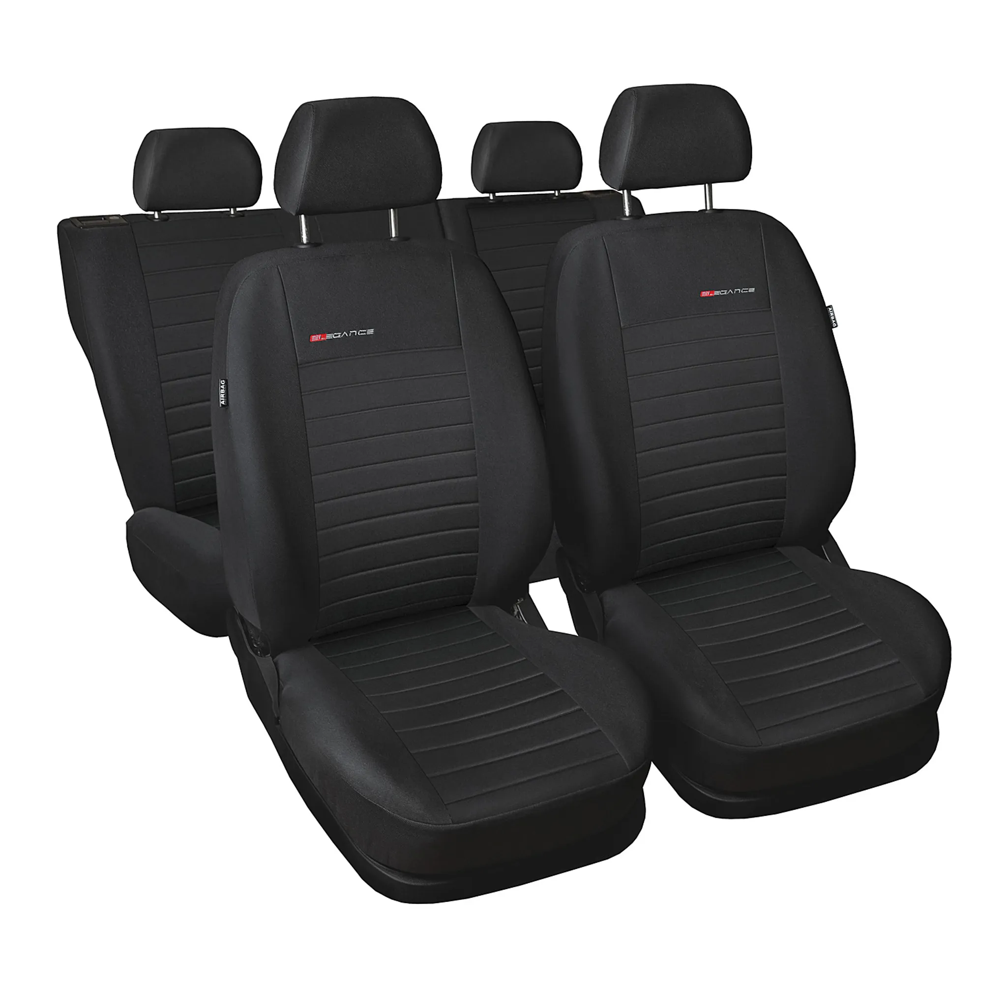 Sitzbezüge passend für Nissan Qashqai (Schwarz) Komplett