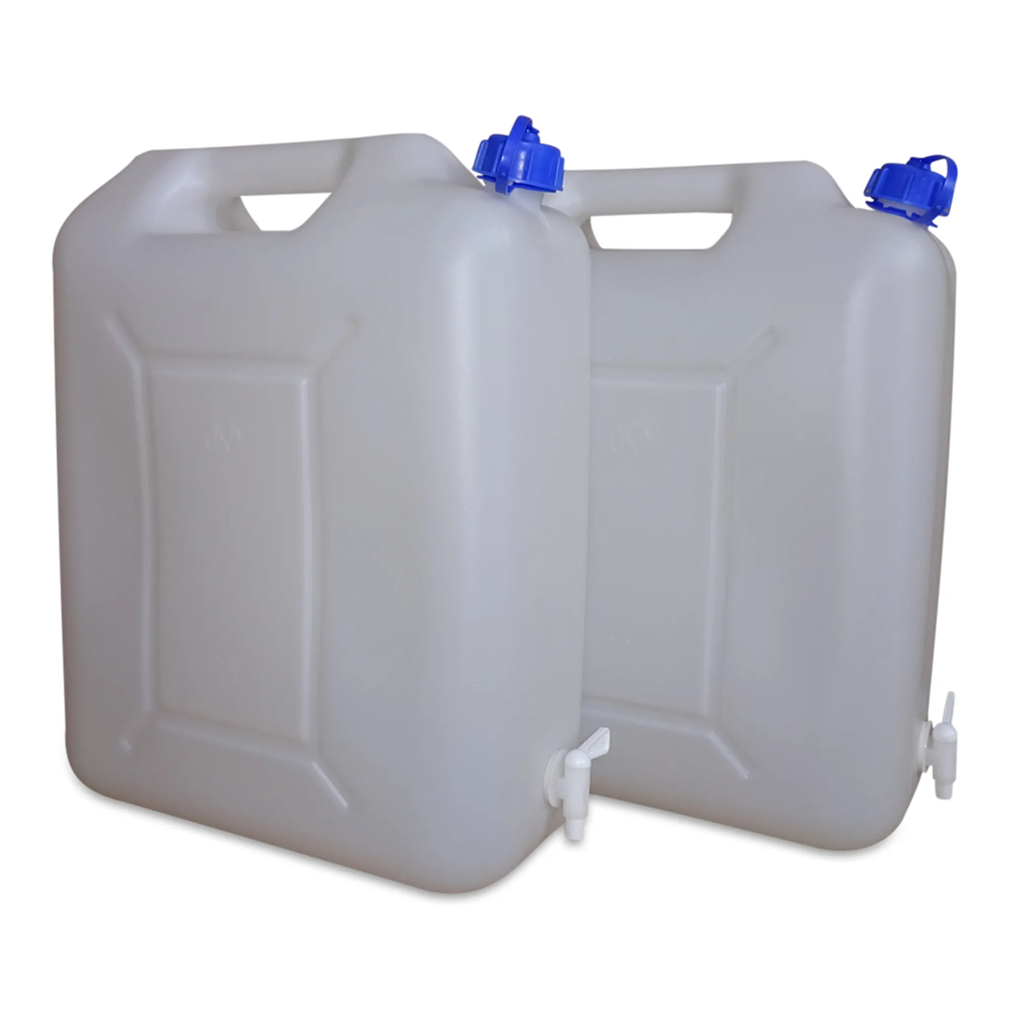 2x Wasserkanister ECO 20 Liter mit Hahn 2er Set Camping-Kanister