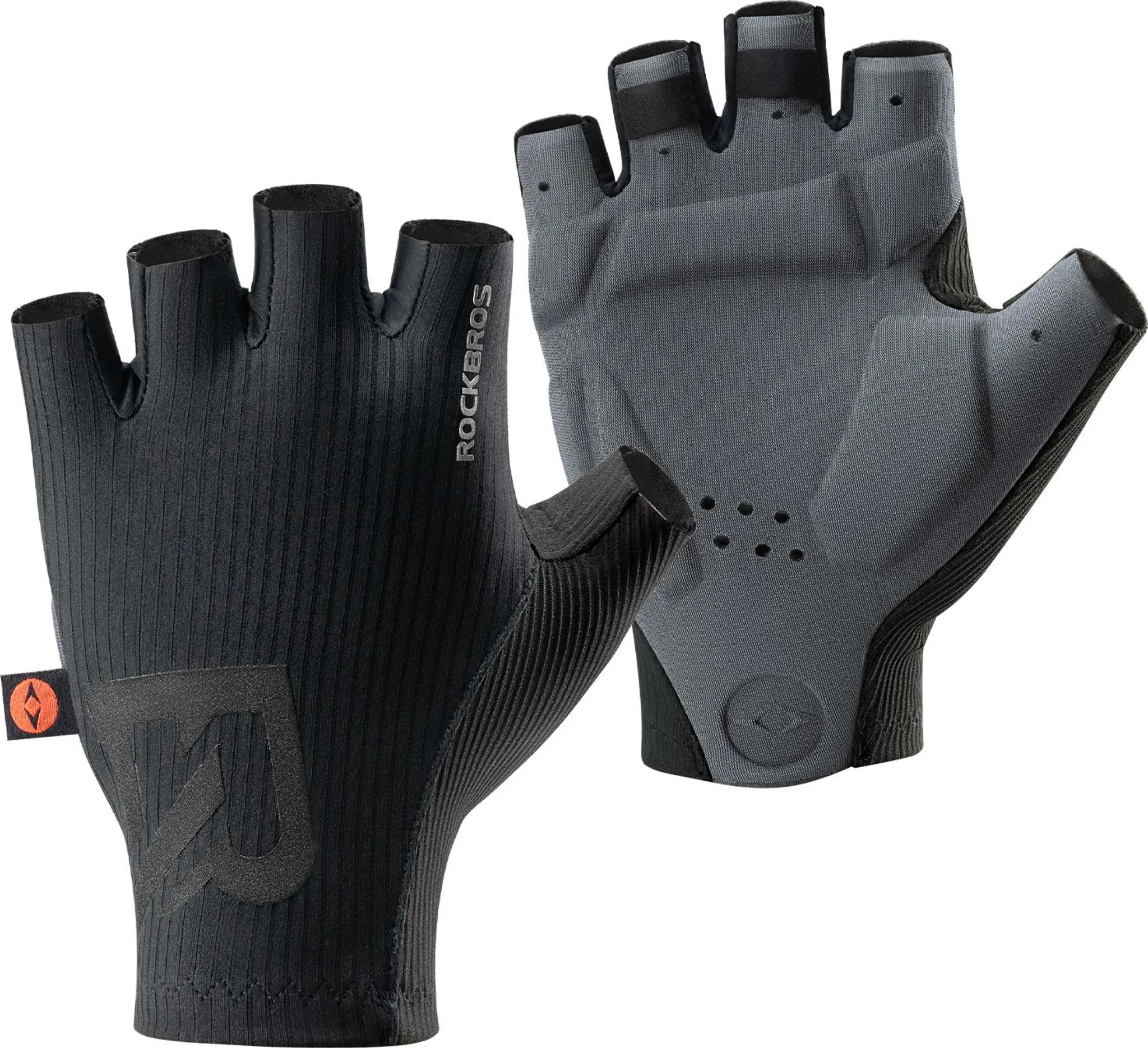Guanti Ciclismo Mezzo Dito RockBros | Palma In PU Con Grip Antiscivolo | Unisex Traspiranti - Foto 2