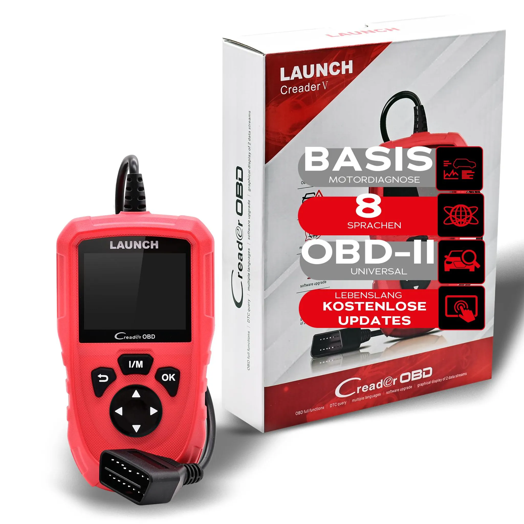 Aktion LAUNCH Diagnosegerät CRP359 OBD2 Alle Steuergerät Tester Mit Gratis Lampe