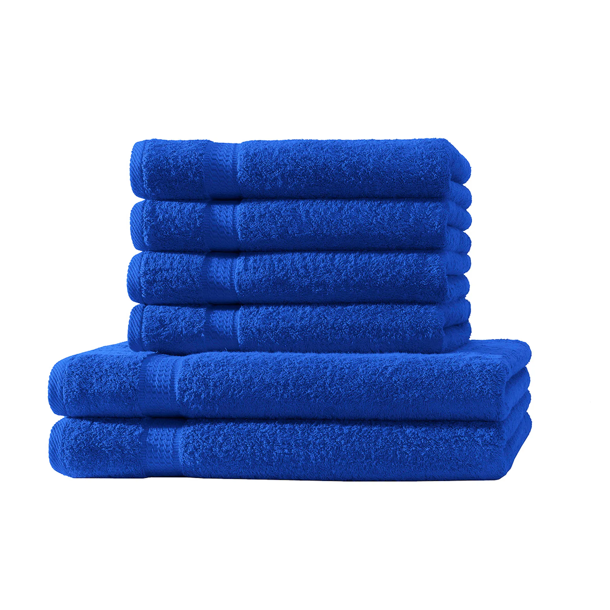 6 tlg. Handtuch Set - Royal Blau - 500g/m²
