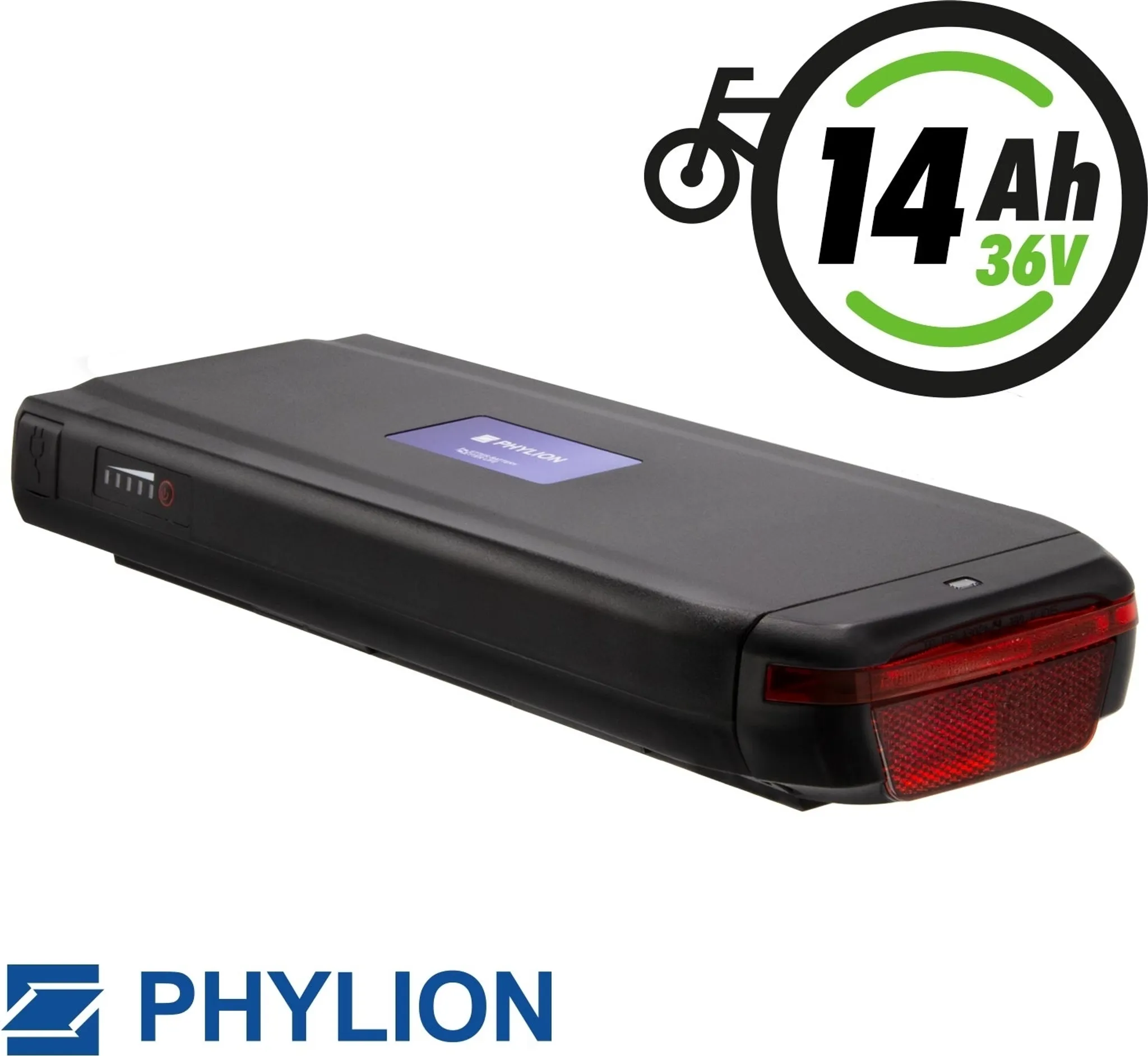 Phylion Fahrradbatterie 37V 14AH Joycube Wall-es