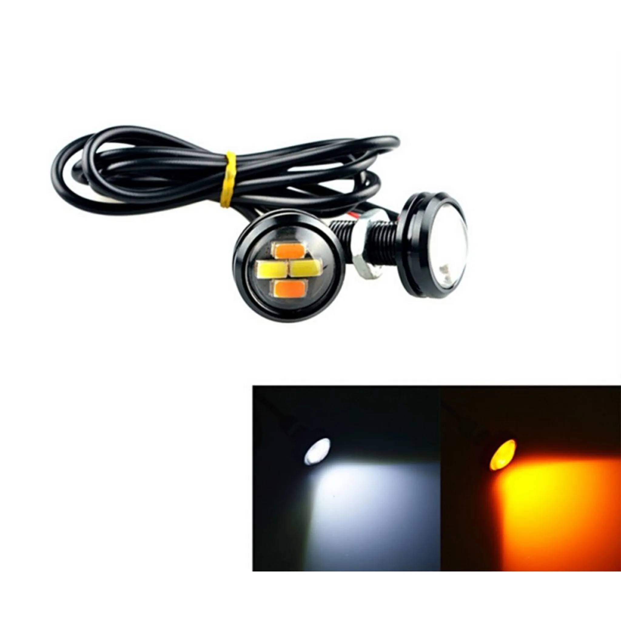 2x LED UNIVERSAL Tagfahrlicht / Nebelscheinwerfer Standlicht rund