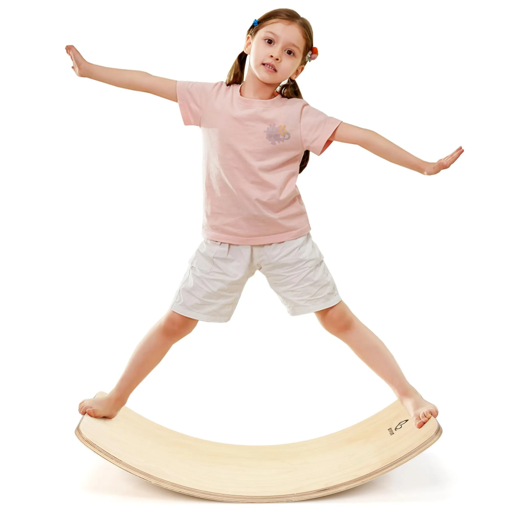 Balance Board En Bois Avec Rouleau En Liège – Planche D'équilibre Antidérapante, Charge Max 200 Kg, Fitness/surf