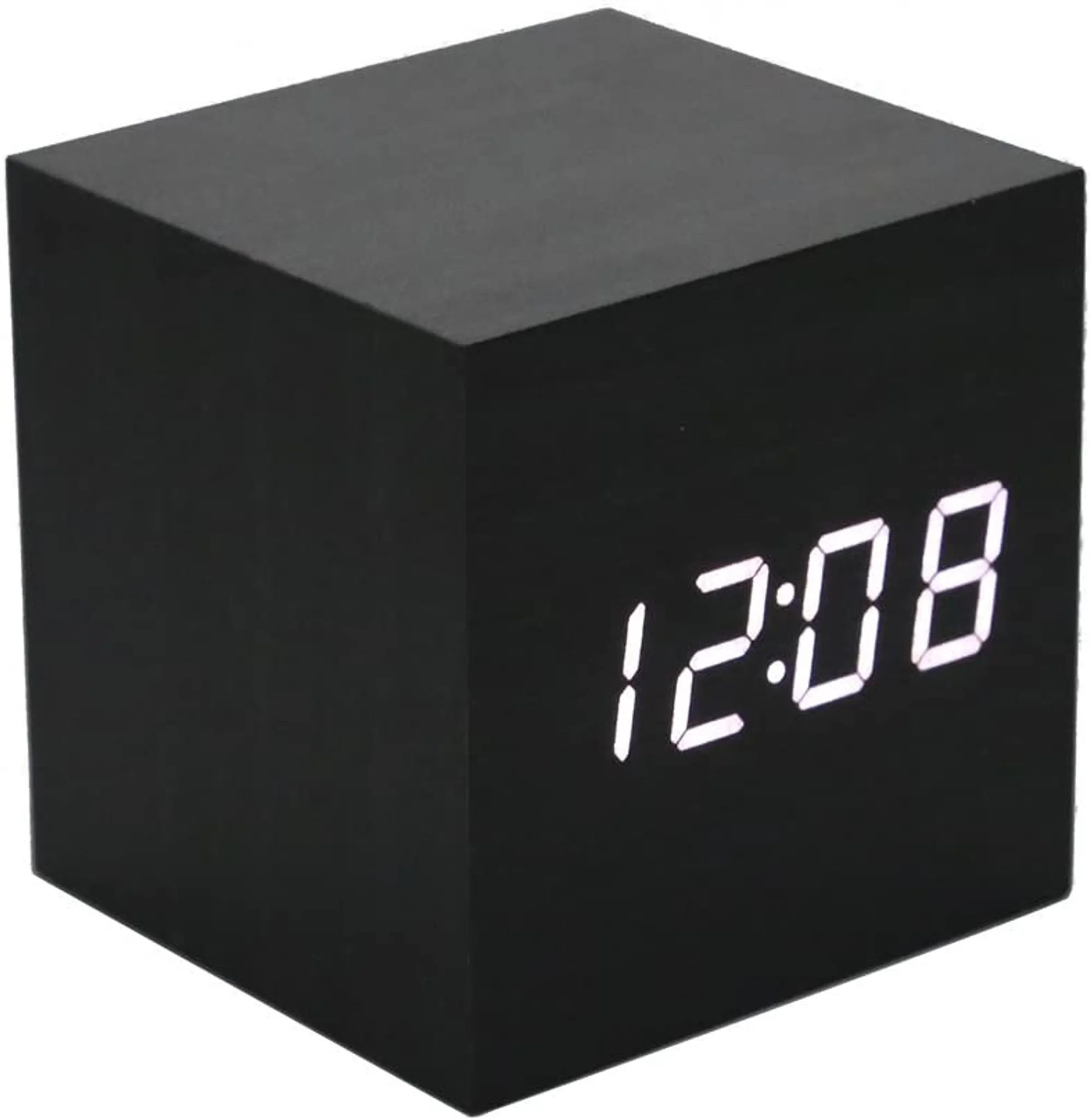 Holzwecker - Mini-Digitaluhr mit Temperatur-Zeitanzeige, 3-stufiger  Helligkeit und Sprachsteuerung, perfekt für Reisen zu Hause