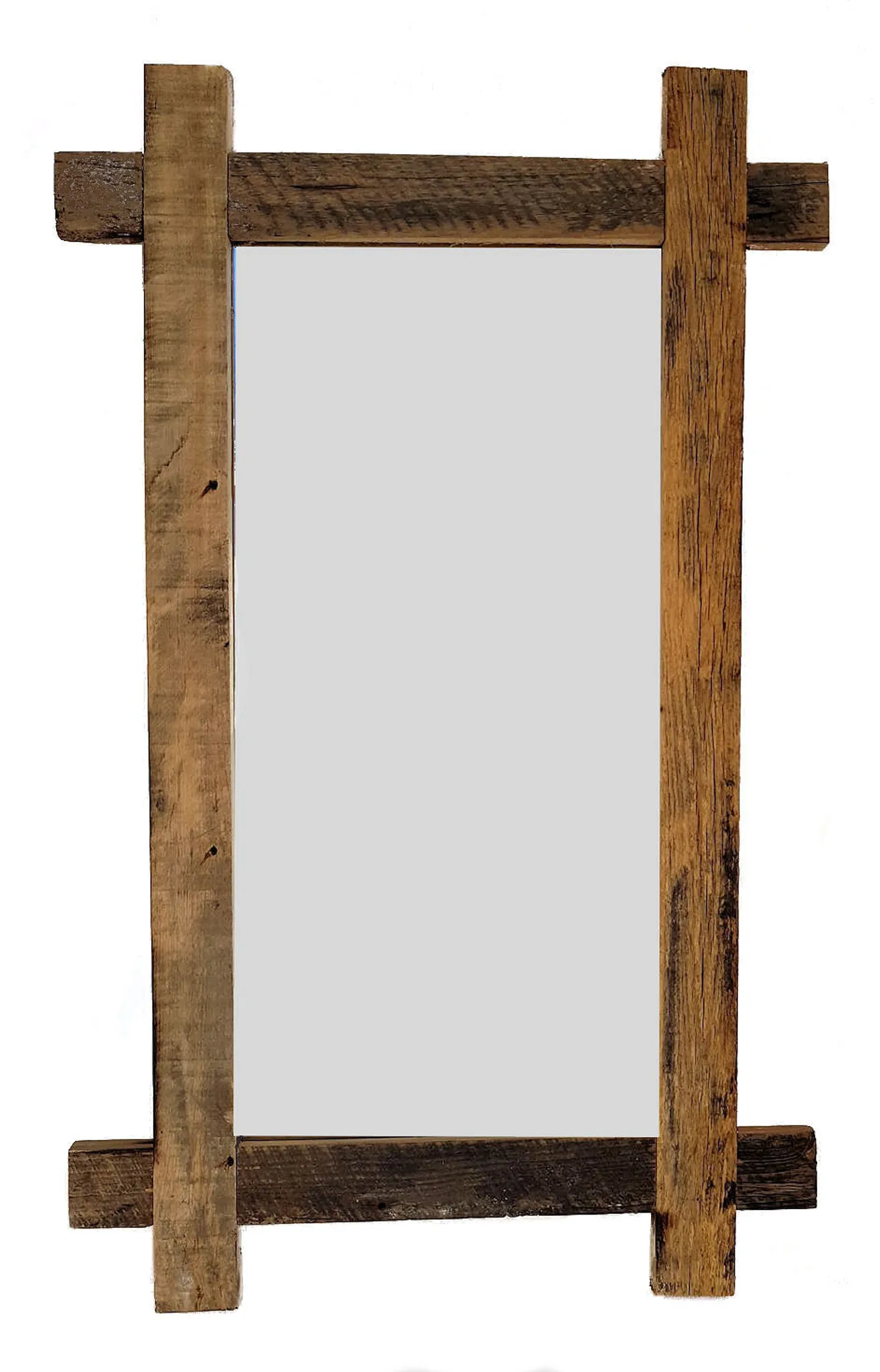 Wandspiegel mit Natur Rahmen (altes Holz) 
