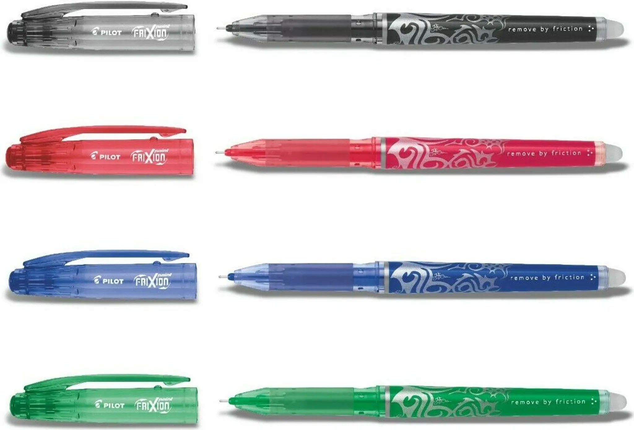PILOT Frixion Point Tintenroller – Radierbare Stifte 0,5 Mm, Set Mit 4 Farben & Radierer