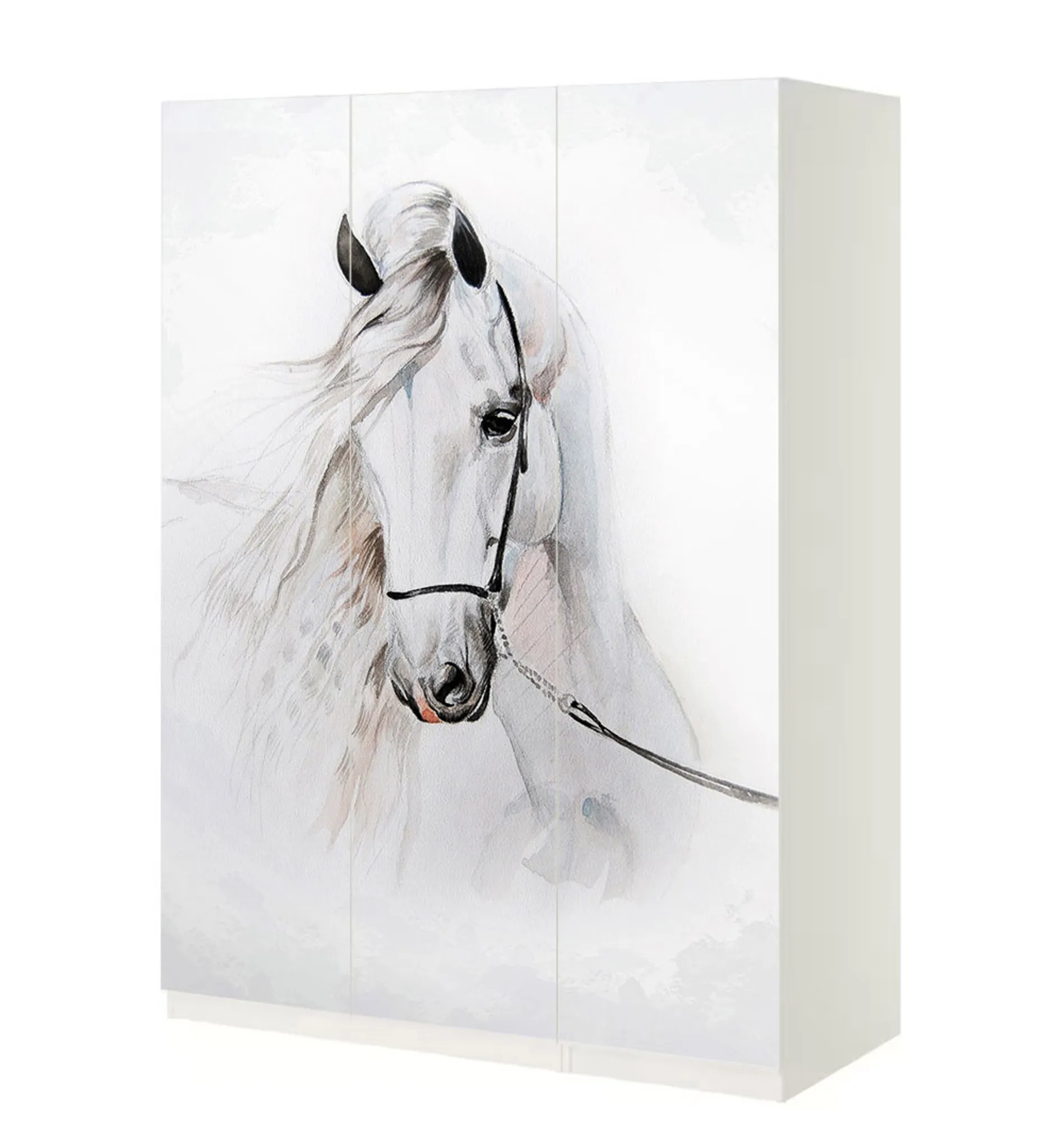 Schrankaufkleber Pax weißes Pferd Gemälde