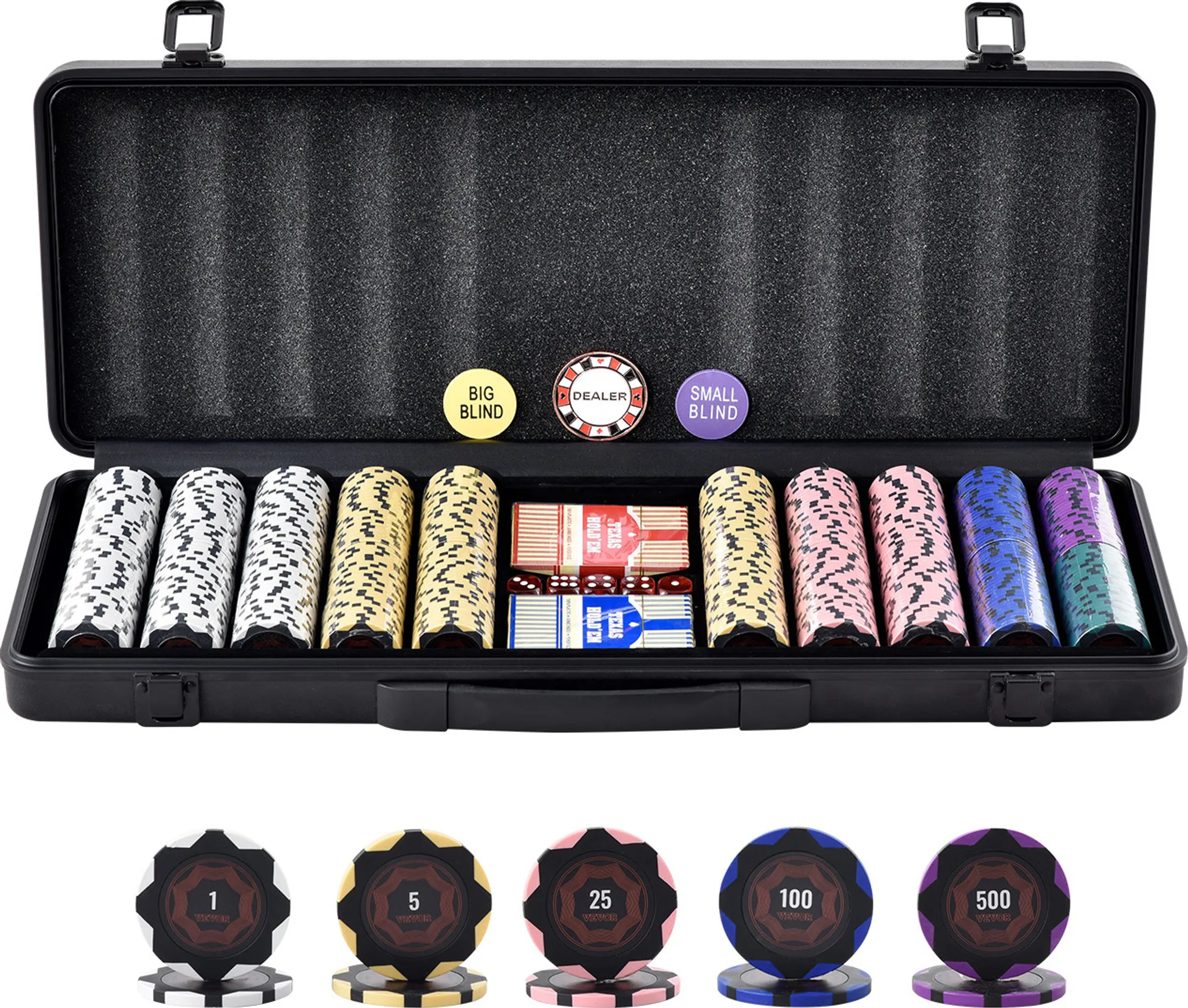 SET Professionale 750 Fiches / Chip PRO POKER 11,5 Gr - Foto 5