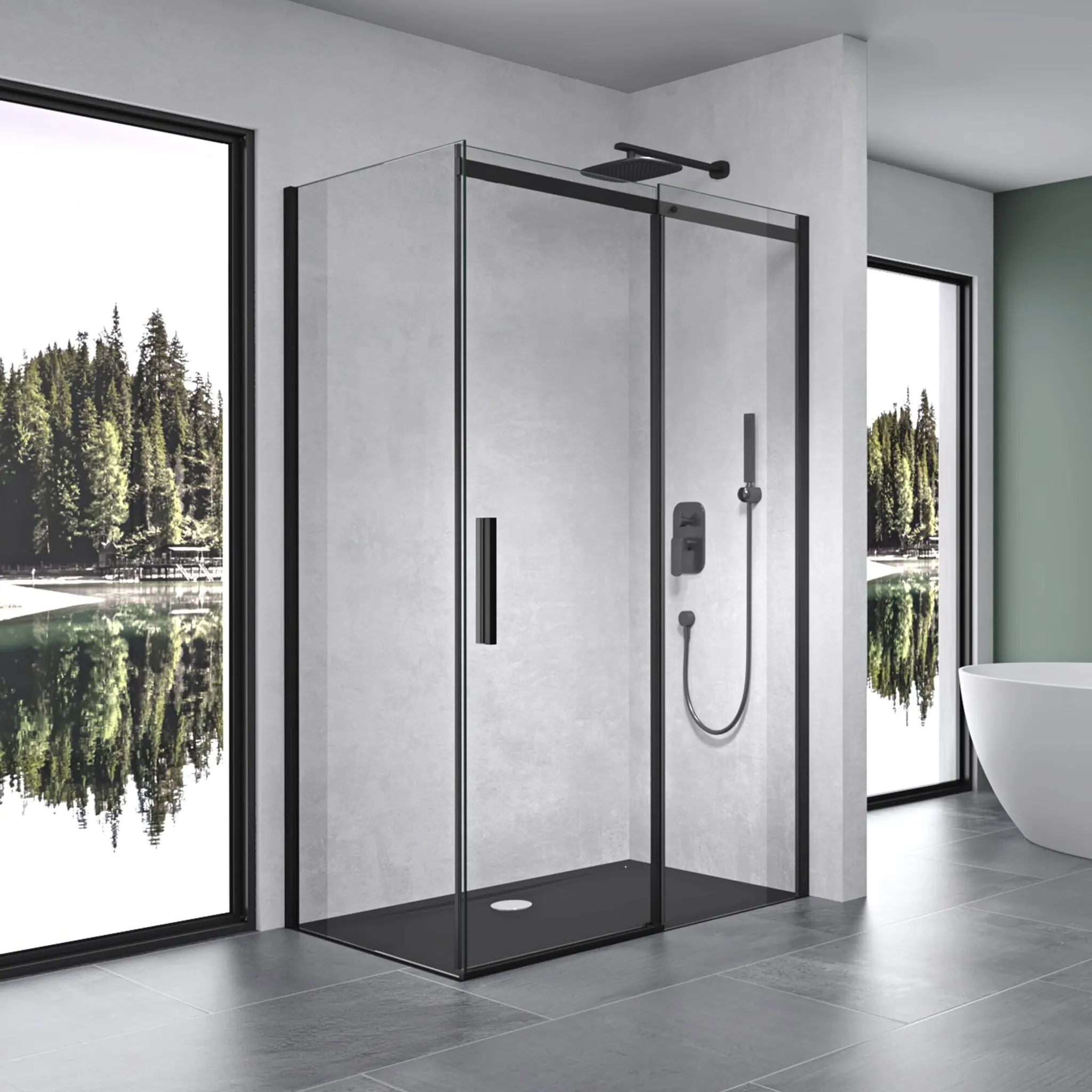 Mai & Mai Eckdusche 70x140 Cm – Mit 6 Mm ESG-Sicherheitsglas, NANO-Beschichtung Und Duschtasse