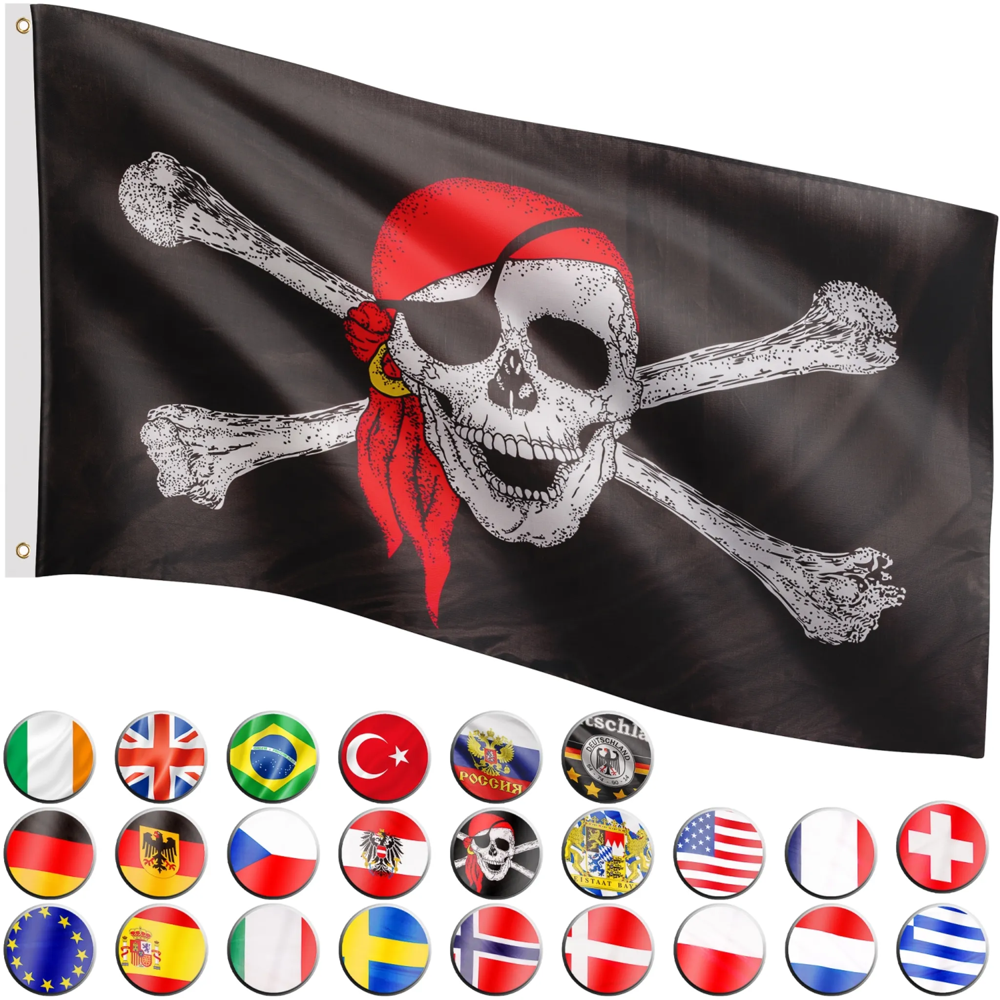 FLAGMASTER Fahne Flagge mit Metallösen