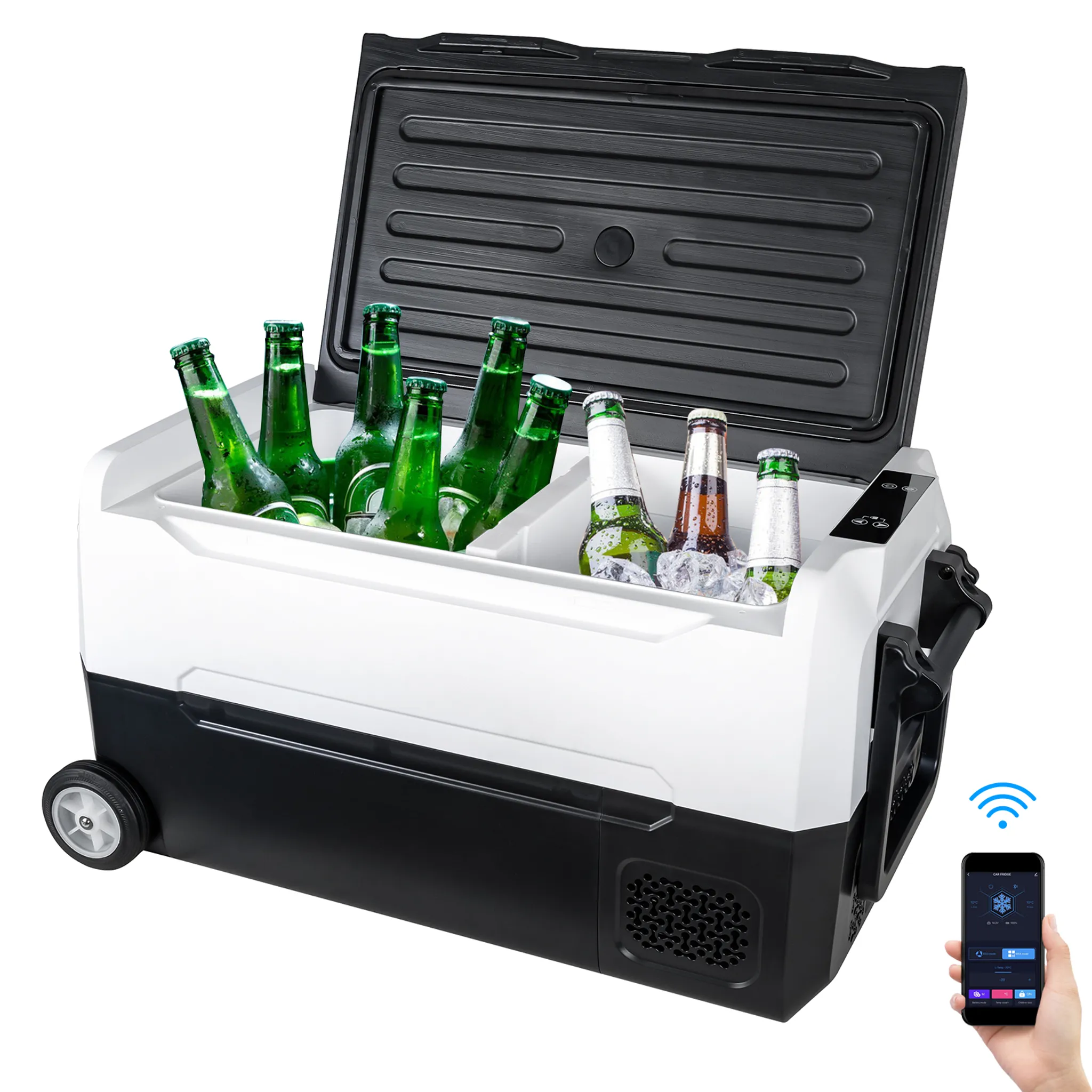 VEVOR Autokühlschrank 35L Kompressorkühlbox Urlaub Isolierbox Mini Kühlschrank  Kühlbox Auto und Steckdose