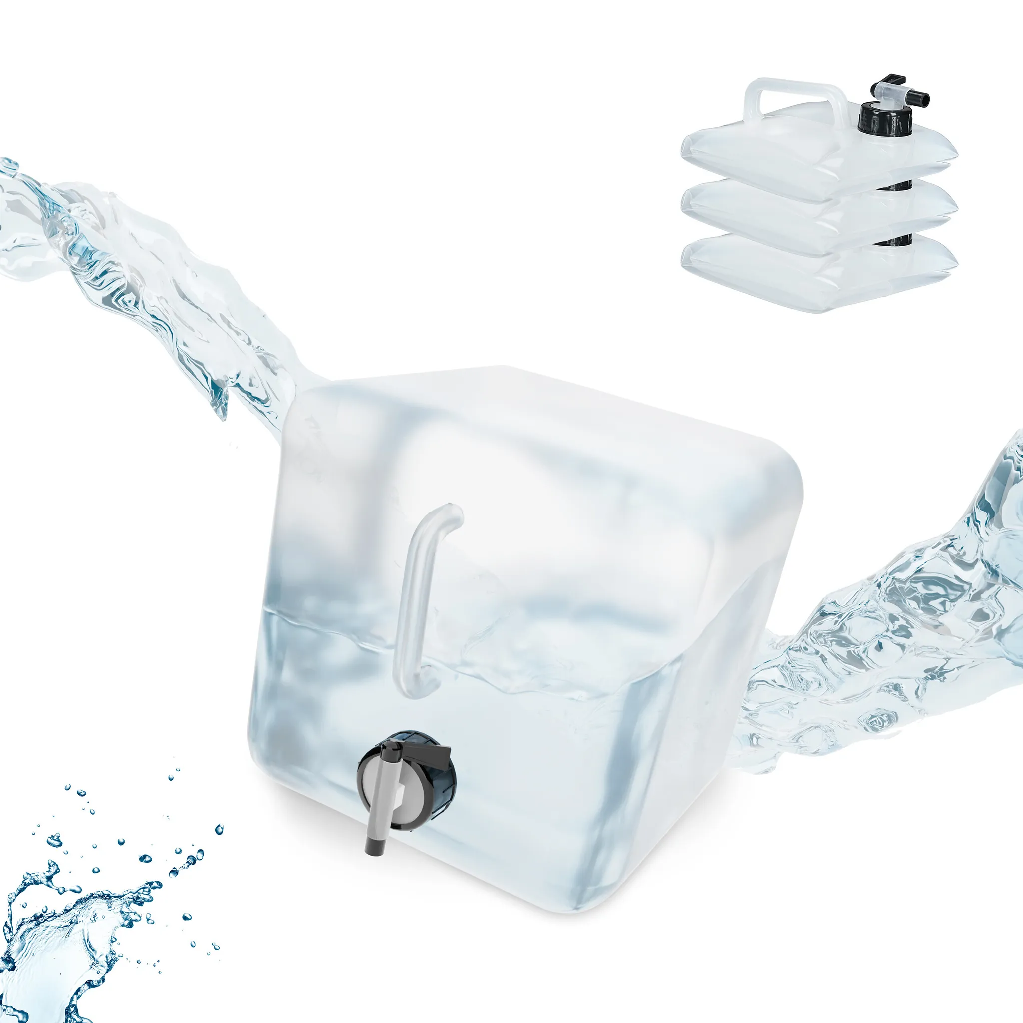 relaxdays Faltbarer Wasserkanister im 4er Set | Kanister