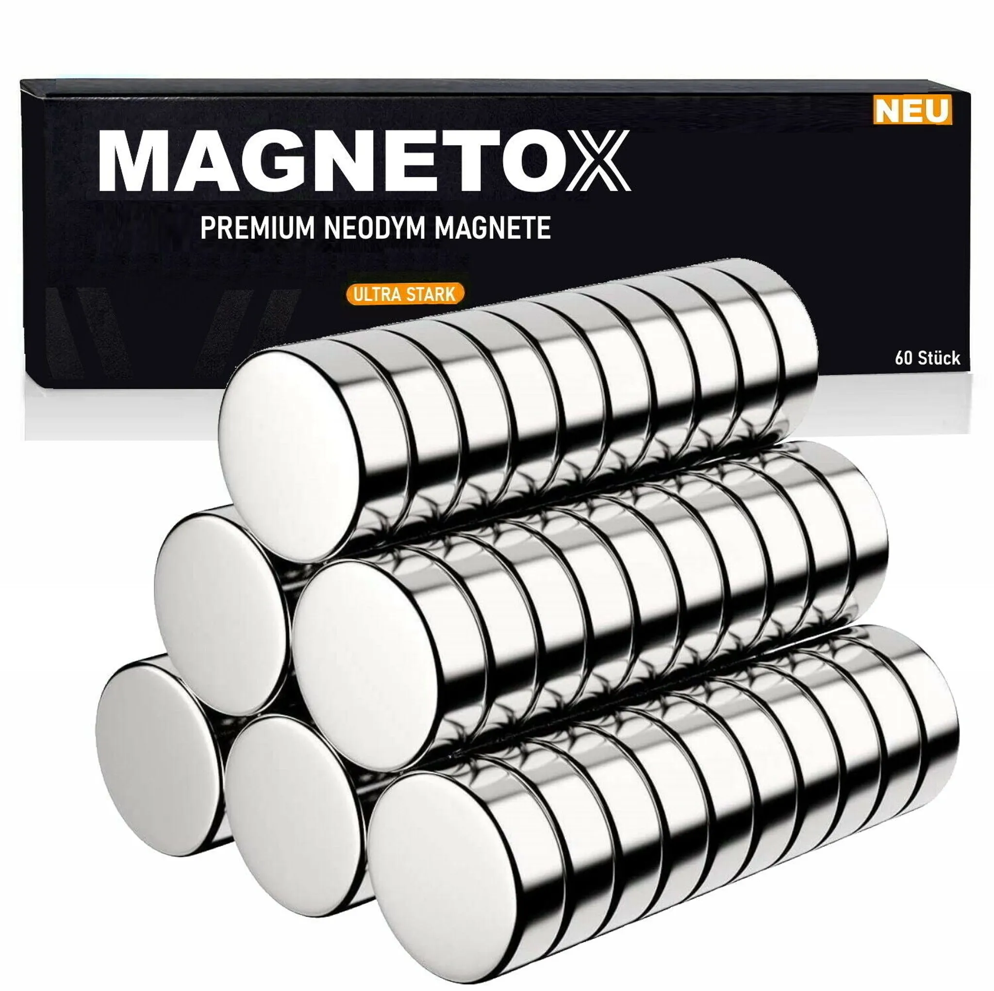MAGNETOX [60x] Neodym Magnete Ultra Stark