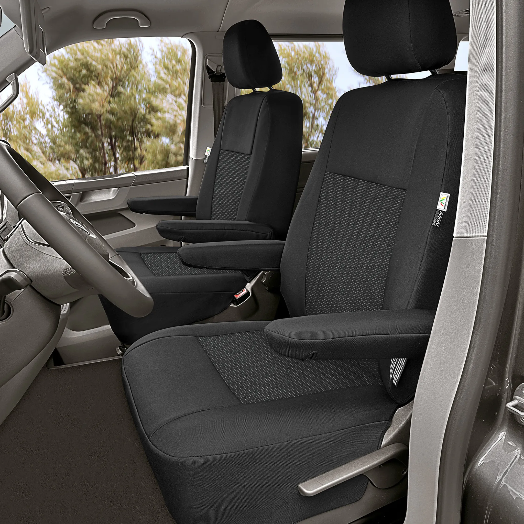 Passform Sitzbezug aus Stoff kompatibel mit Opel Movano, Renault