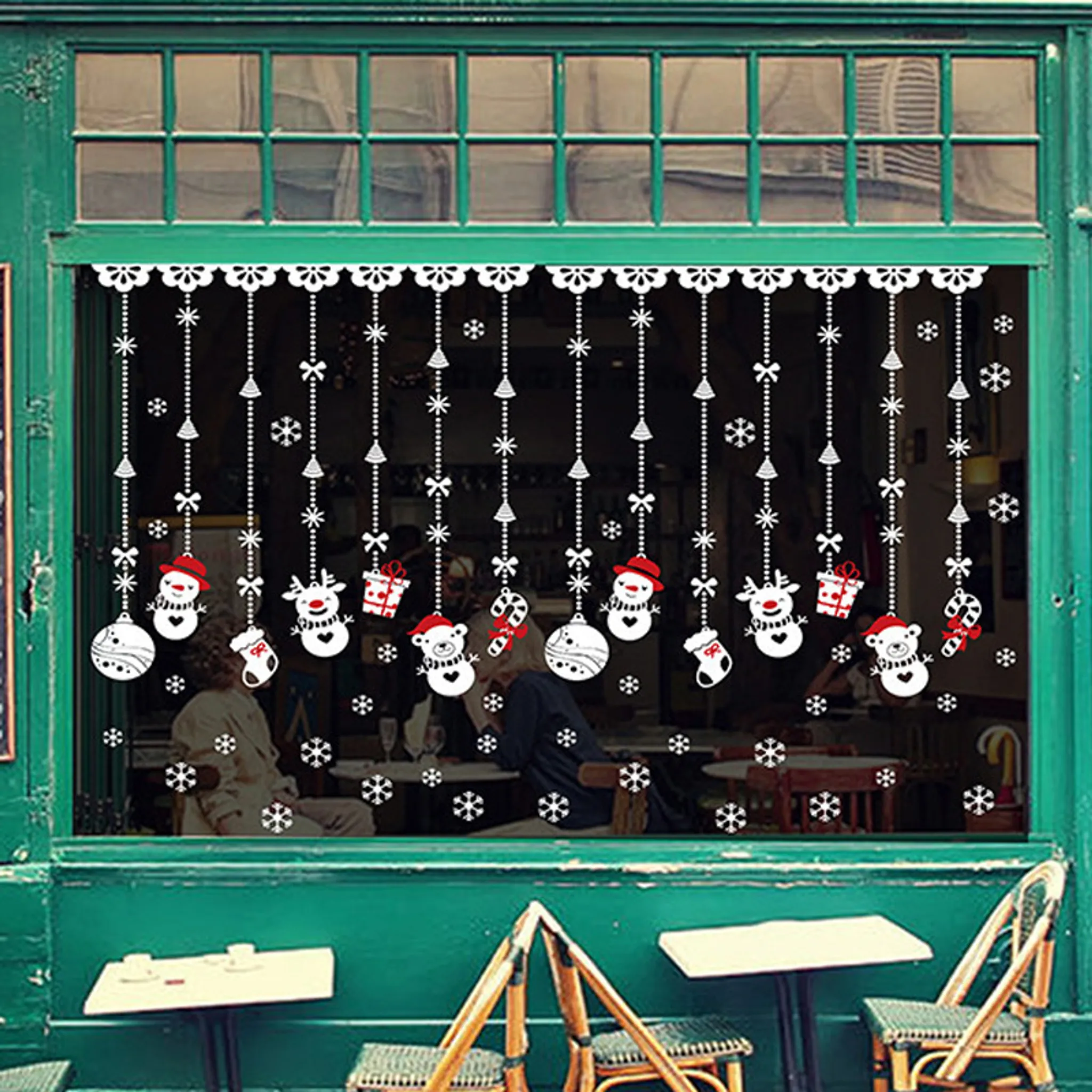  Fensterbilder Weihnachten, 260 Weihnachten Aufkleber Fensterdeko  Selbstklebend Fensteraufkleber Für Weihnachtsdeko Winter Deko  Wiederverwendbar Schneeflocken Weihnachtsmann Rentier aufkleber