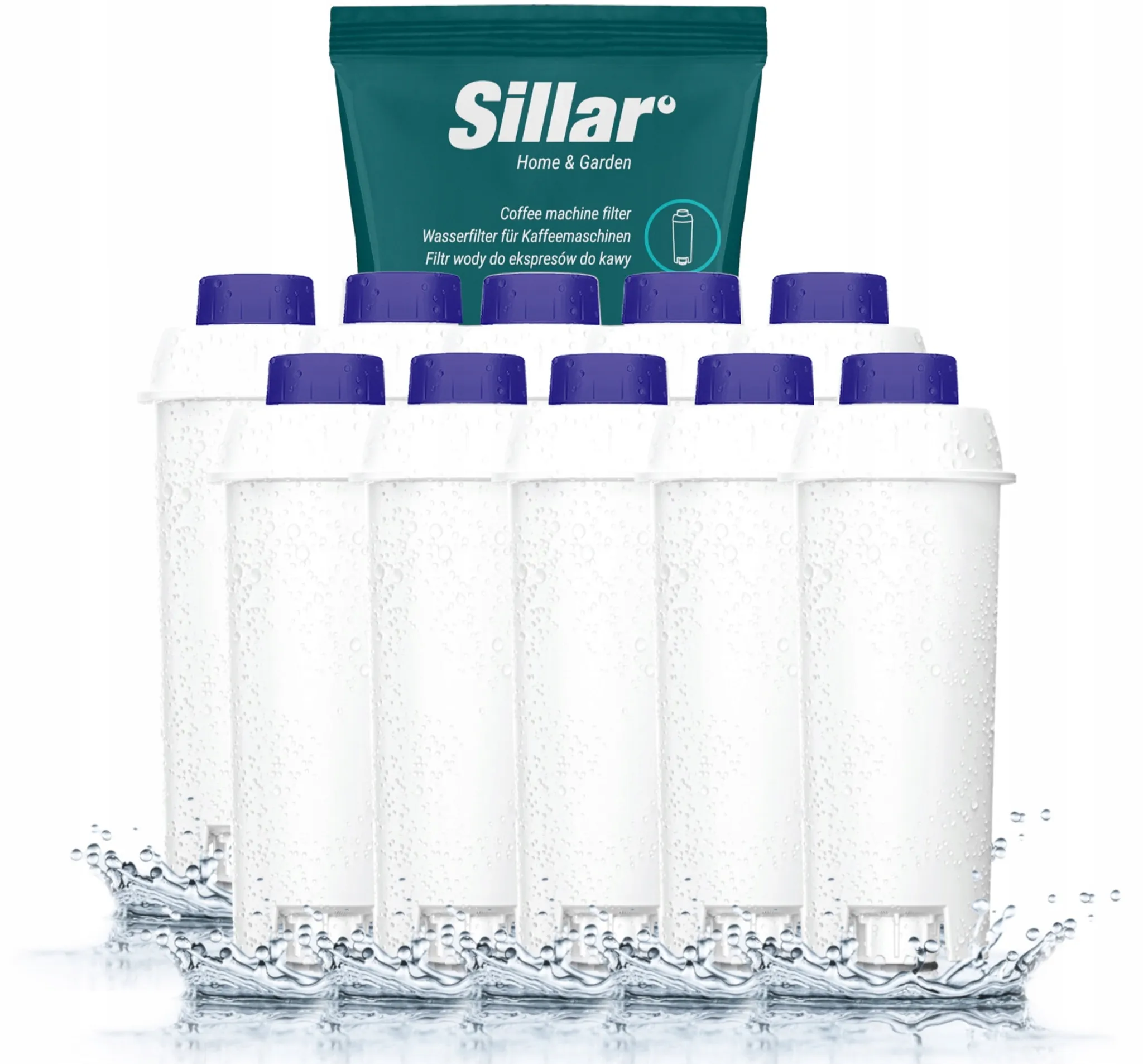 10x náhradné vodné filtre Sillar pre kávovary