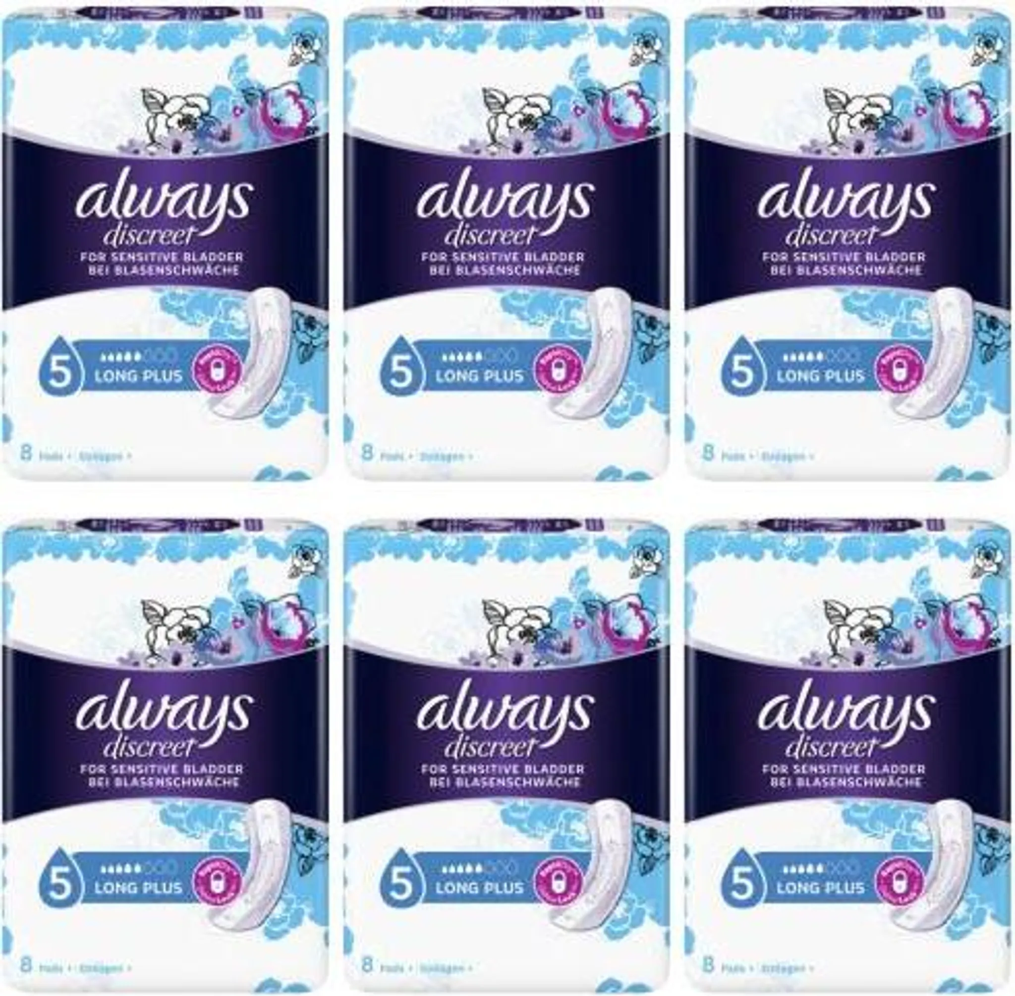 AnzeigeAlways Discreet, Inkontinenzeinlagen Lang, 10