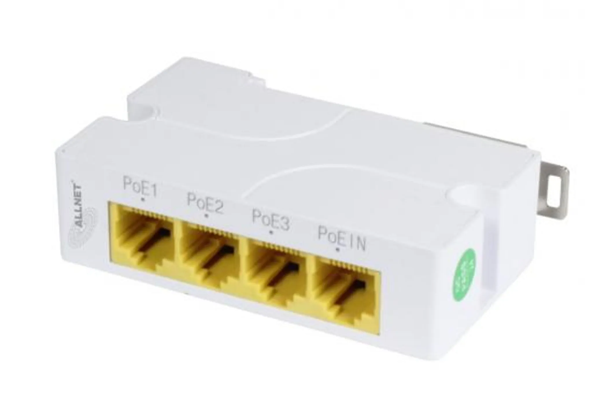 ALLNET 4 Port Mini Switch für Hutschiene, 1x