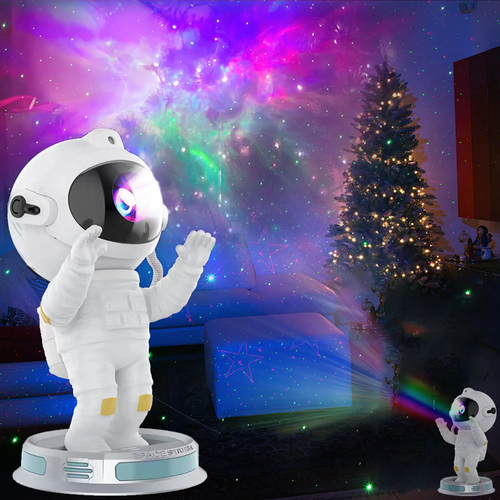 LED Sternenhimmel Projektor Lampen Starry Galaxy Nebula Nachtlicht  Weihnachten