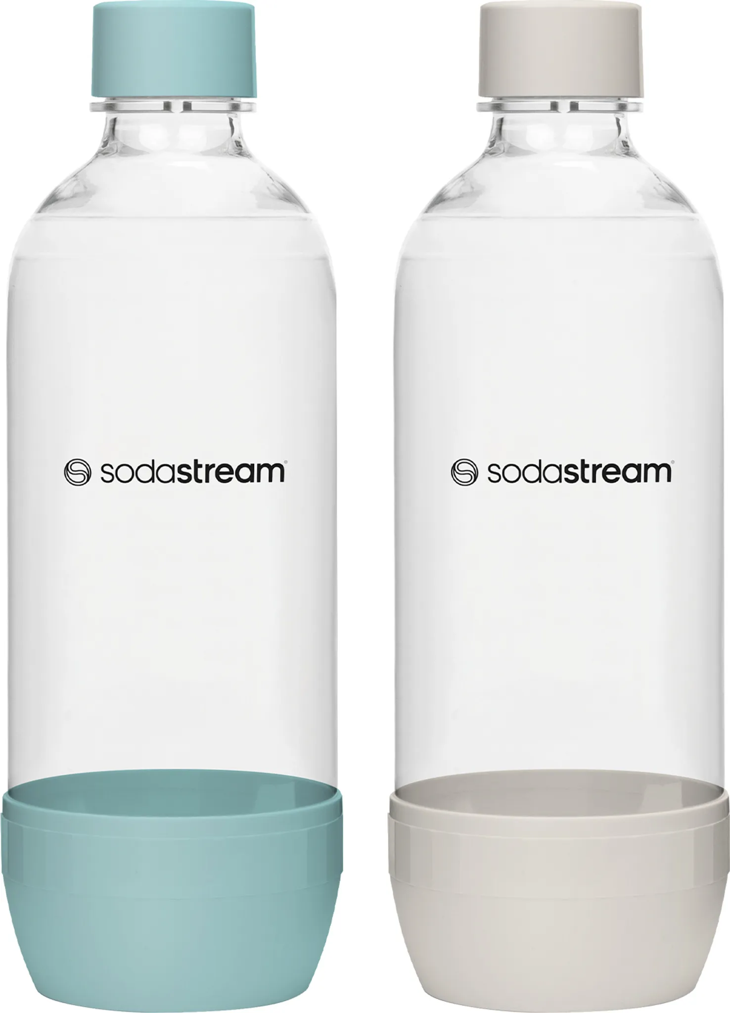 SodaStream Flaschen Blau/Beige, 2 Stück, 1L Wassersprudler