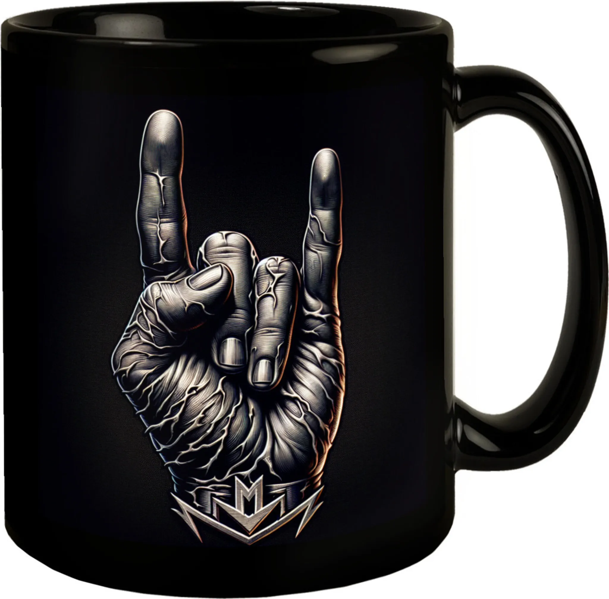 FYNGERS Porzellan-Becher Mit Handzeichen – 330 Ml, Matt, Spülmaschinenfest, Geschenkidee