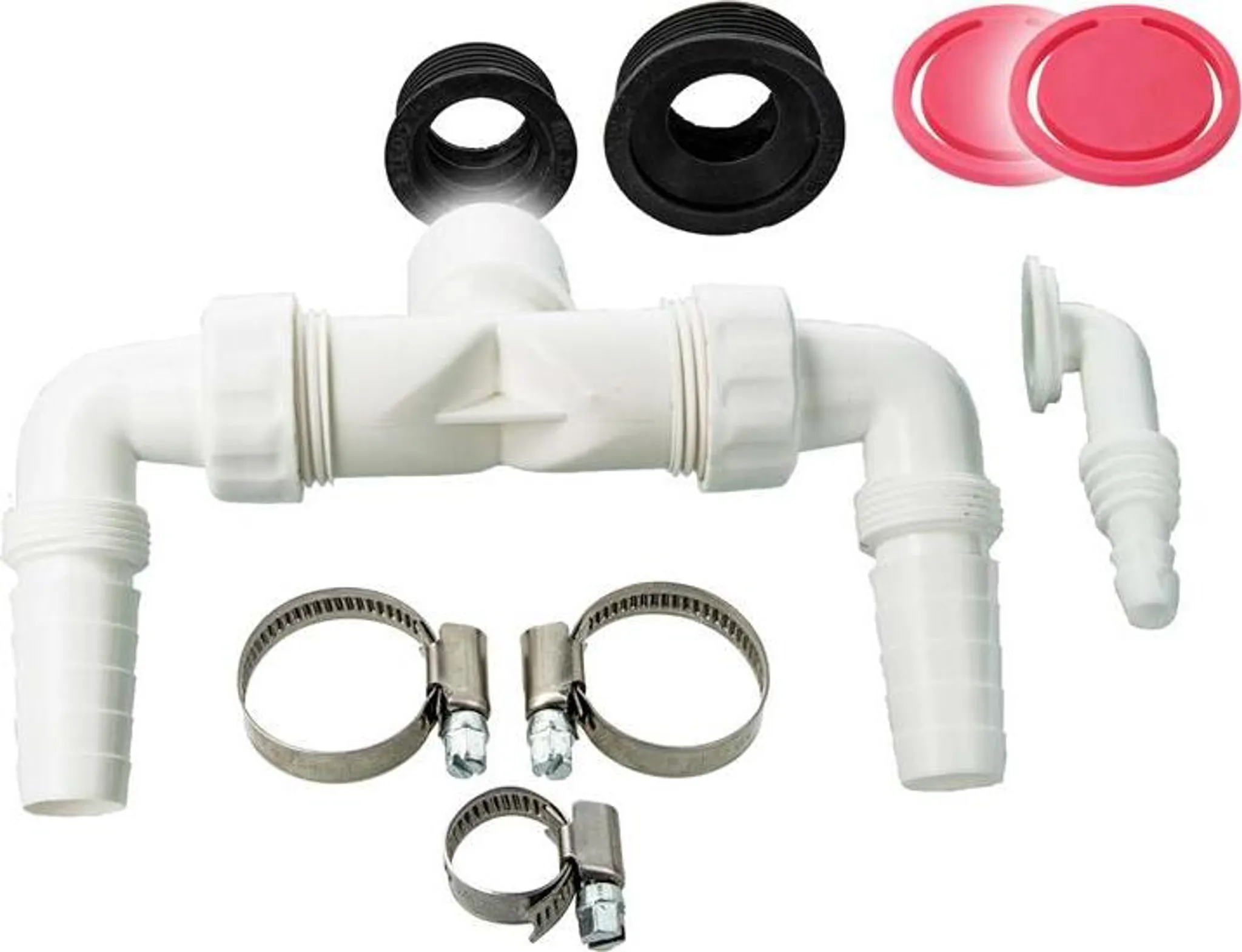 Spares2Go Abflussschlauch-Erweiterung Für AEG Waschmaschine – 2,5 M Lang, Mit Adaptern 18 Mm / 22 Mm