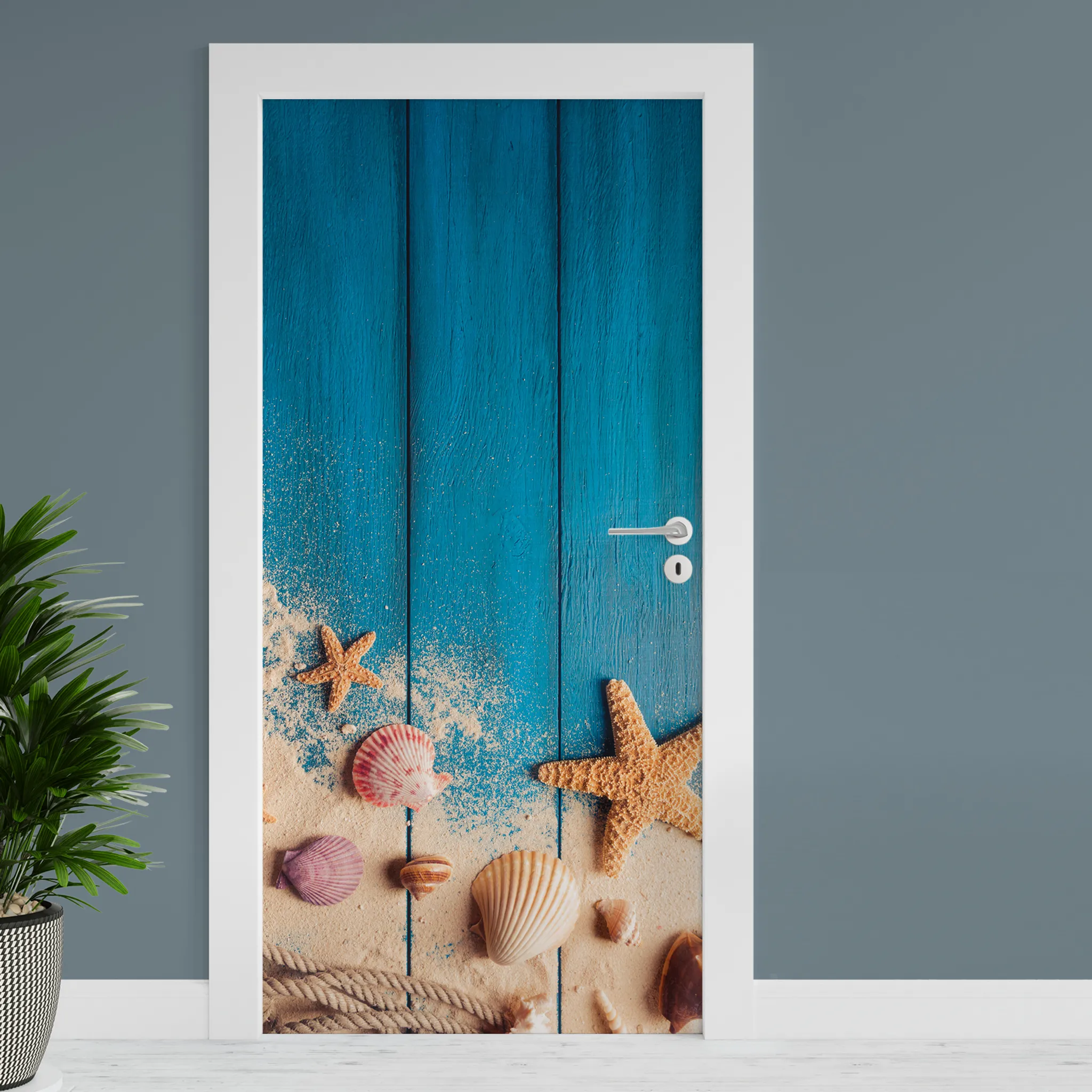 Muschel Öl Zapfsäule Aufkleber Dekorative Tür Wandbild