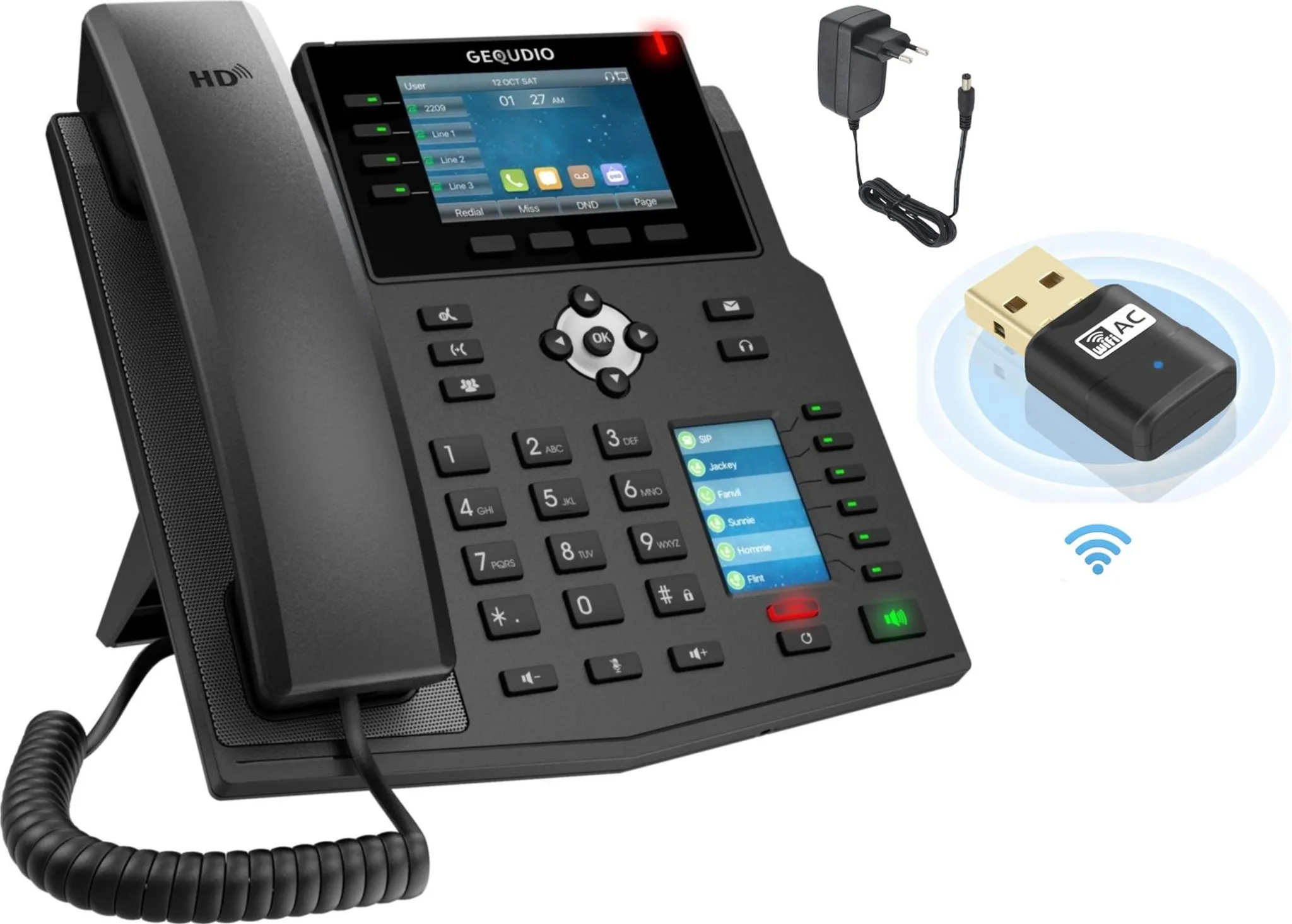 GEQUDIO GX5+ IP-Telefon Set mit Netzteil &