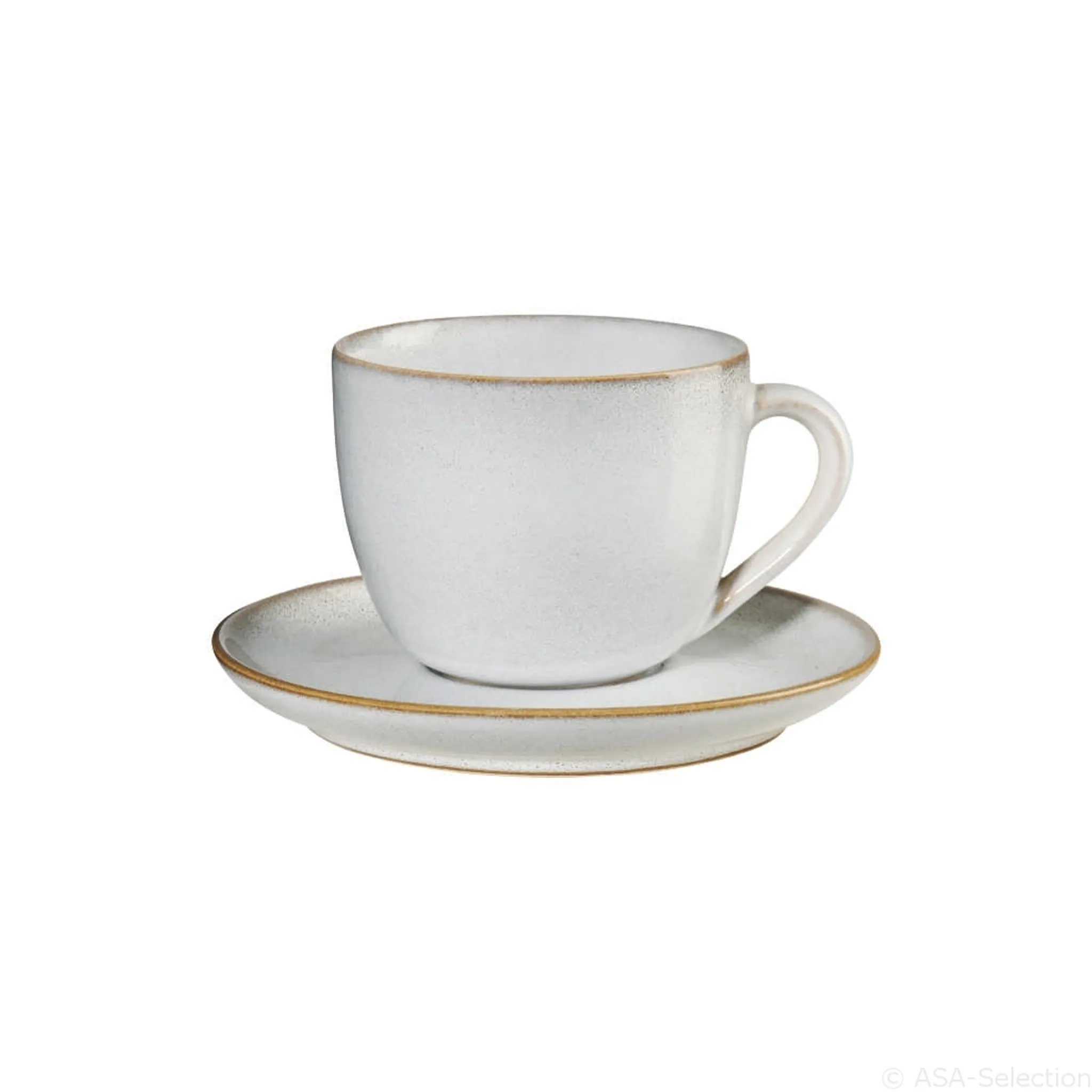 Grand Mug à Café ASA Selection 500 Ml - Couleur Taupe, Faïence, Anse Pratique, Neuf