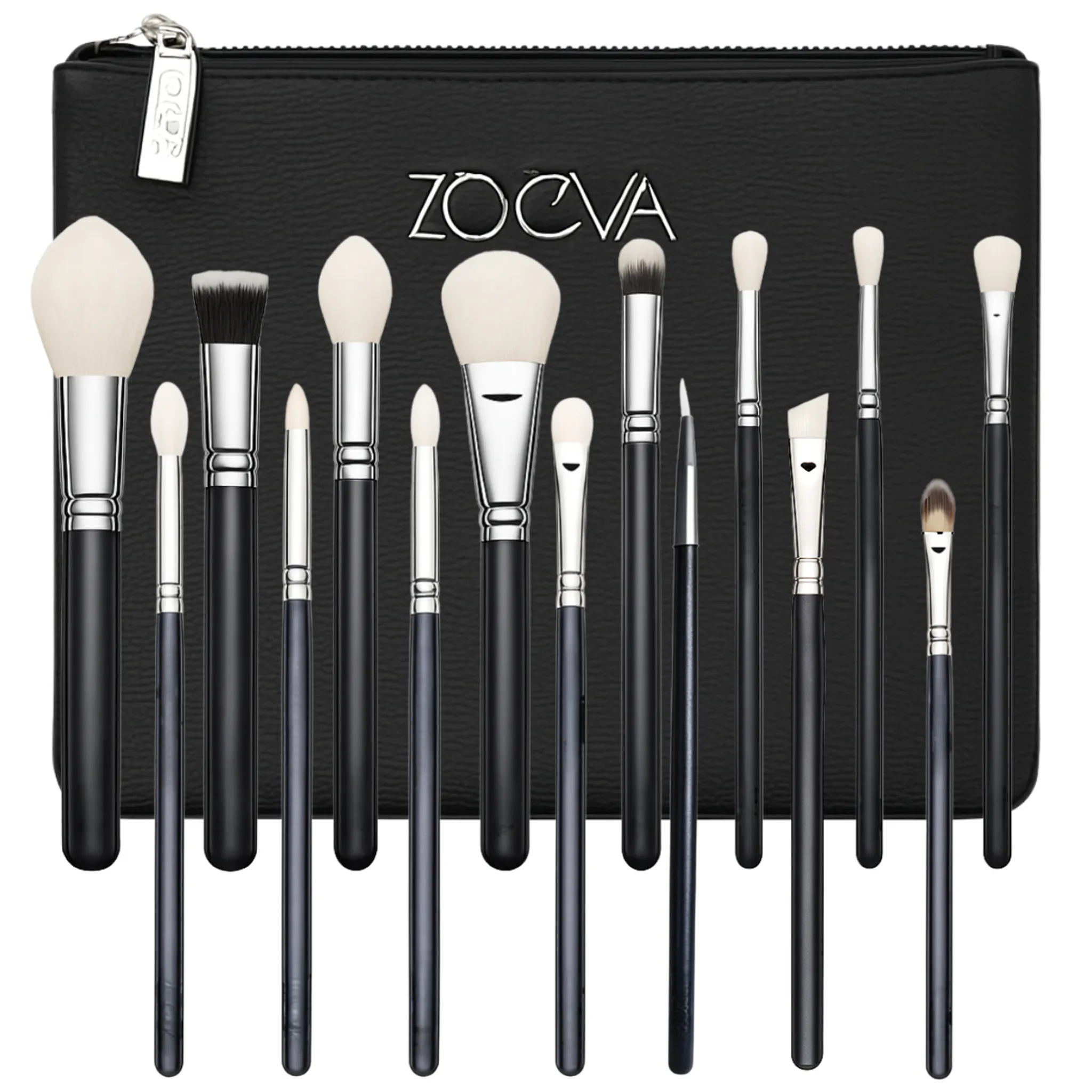 7-teiliges Make-up-Pinsel-Set Aus Leder – Professionelle Pinsel Mit Tragetasche, Weich & Vielseitig