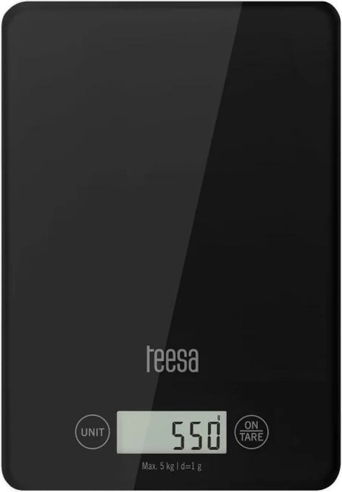 Bilancia Da Cucina Digitale In Vetro Temperato – 15 Kg, Display LCD, Funzione Tara, Batterie Incluse (Nero) - 4