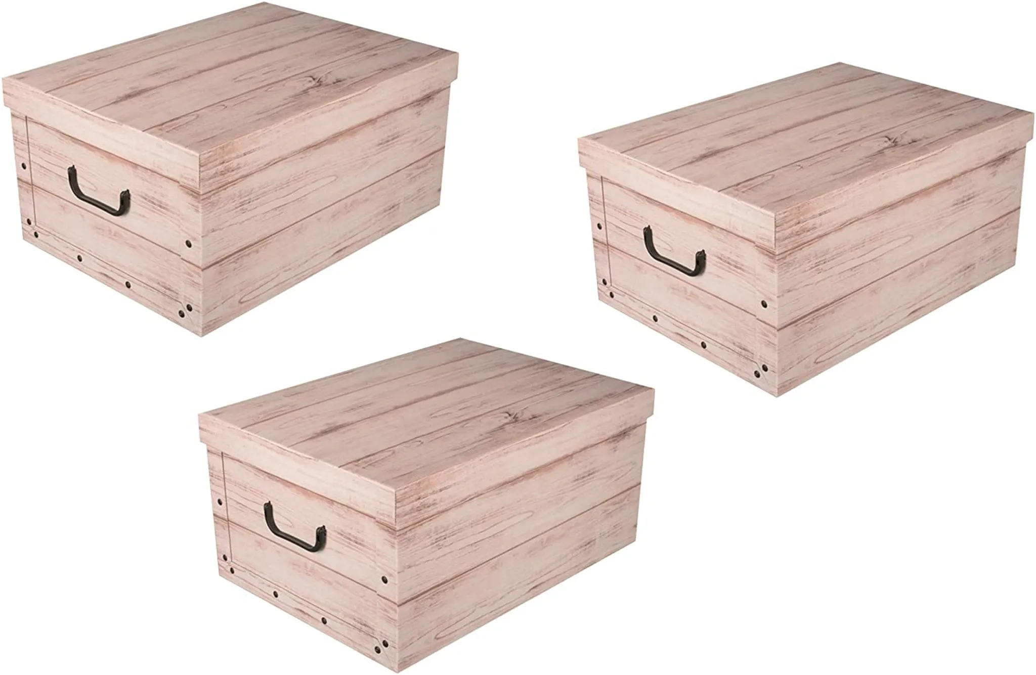 Aufbewahrungsbox klein Natur mit Deckel/Griff 37x30x16cm Allzweckkiste  Pappbox Aufbewahrungskarton w, € 6,49