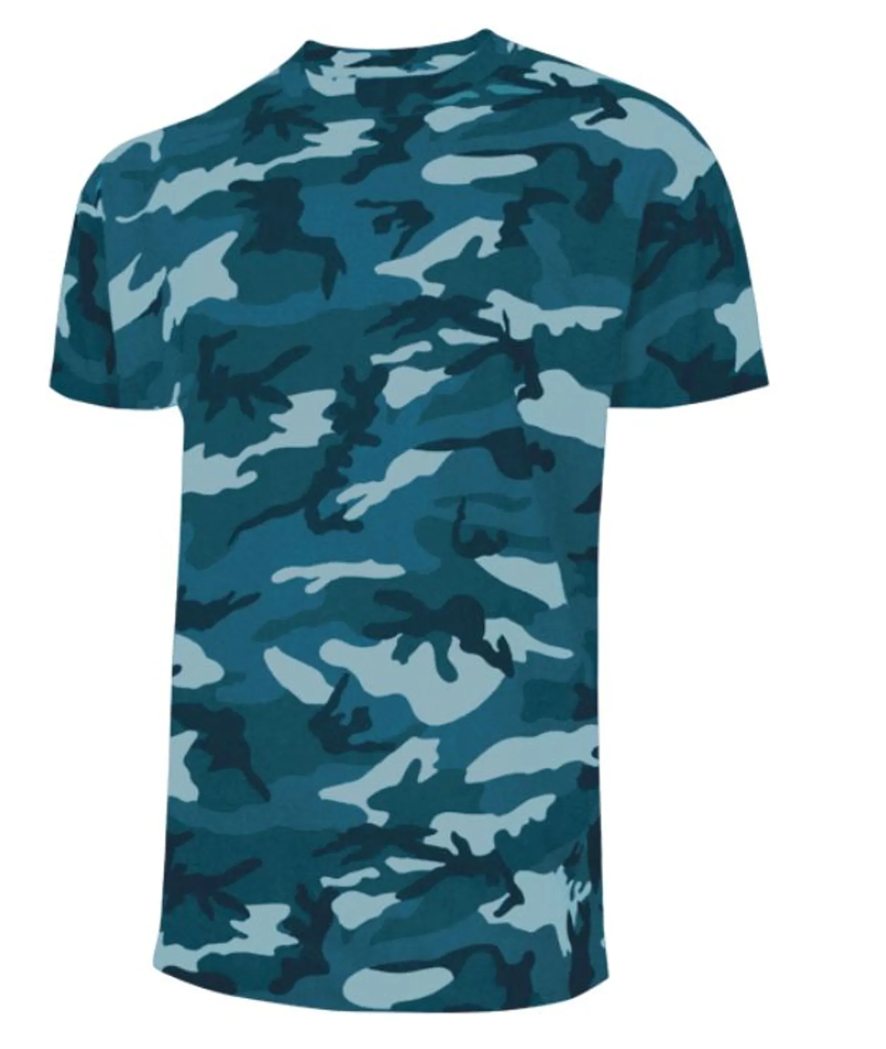 Blau (TS-Moro-Blue) Arbeitsbekleidung Kurzarmshirt Gr. 100% T-Shirt Baumwolle Unterhemd XXL Camouflage Arbeit