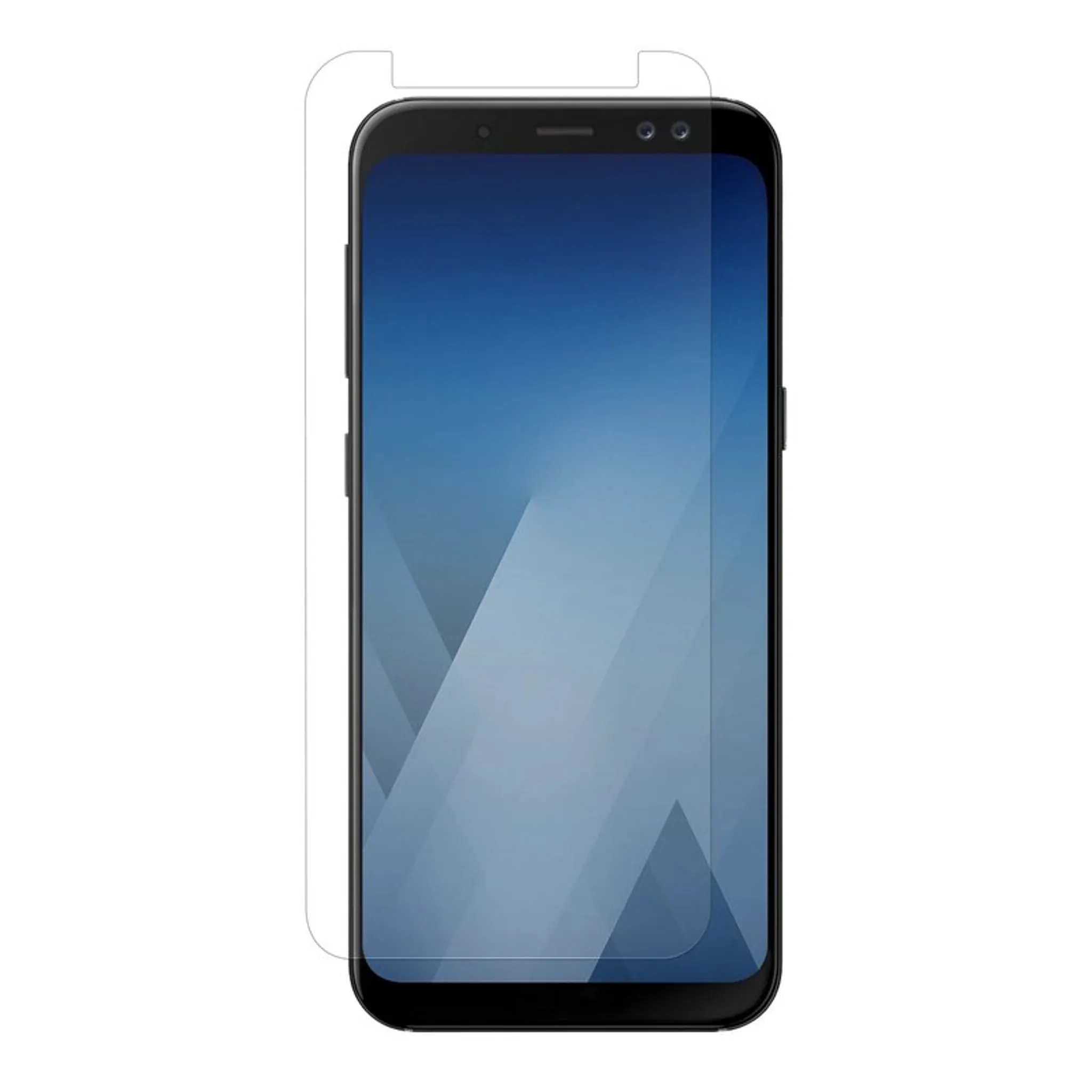 modoca die vollständige Deckung Schutz einfacher und effizienter Display- 2-unidades Hartglas Schutzfolie für A8 2018 Schwarz Displayschutzfolie Samsung Galaxy A8 2018 