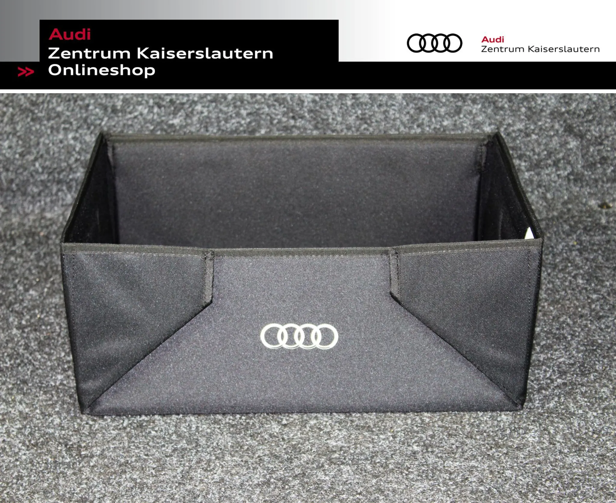 Audi Kofferraumbox, schwarz, faltbar, 47,5 x