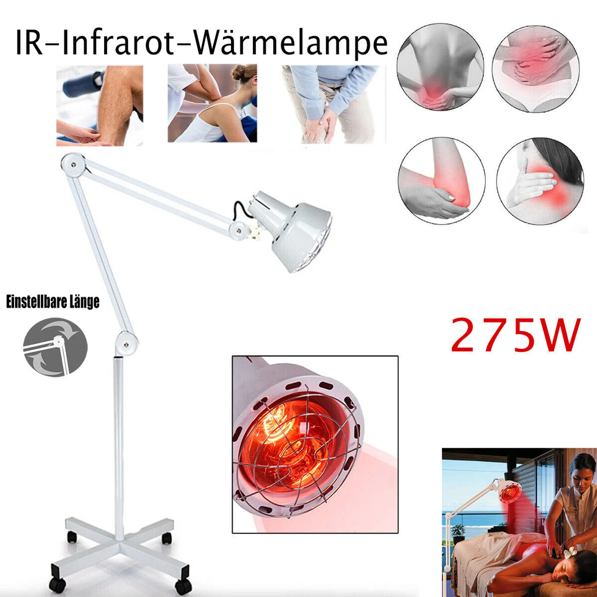 Topchances 275W Infrarotlampe