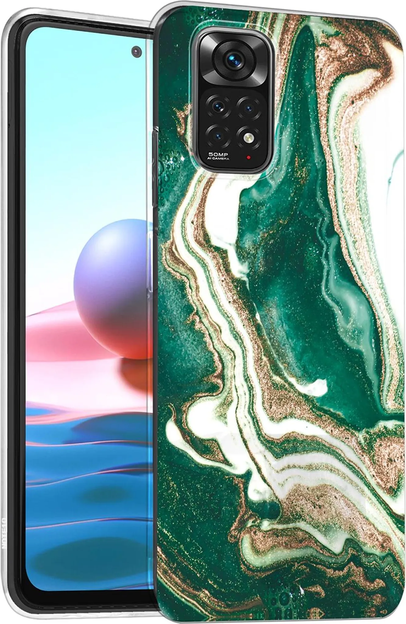 Kwnobile Handyhülle Kompatibel Mit Xiaomi Redmi Note 9 – Transparent Mit Blumen-Zwillinge Design