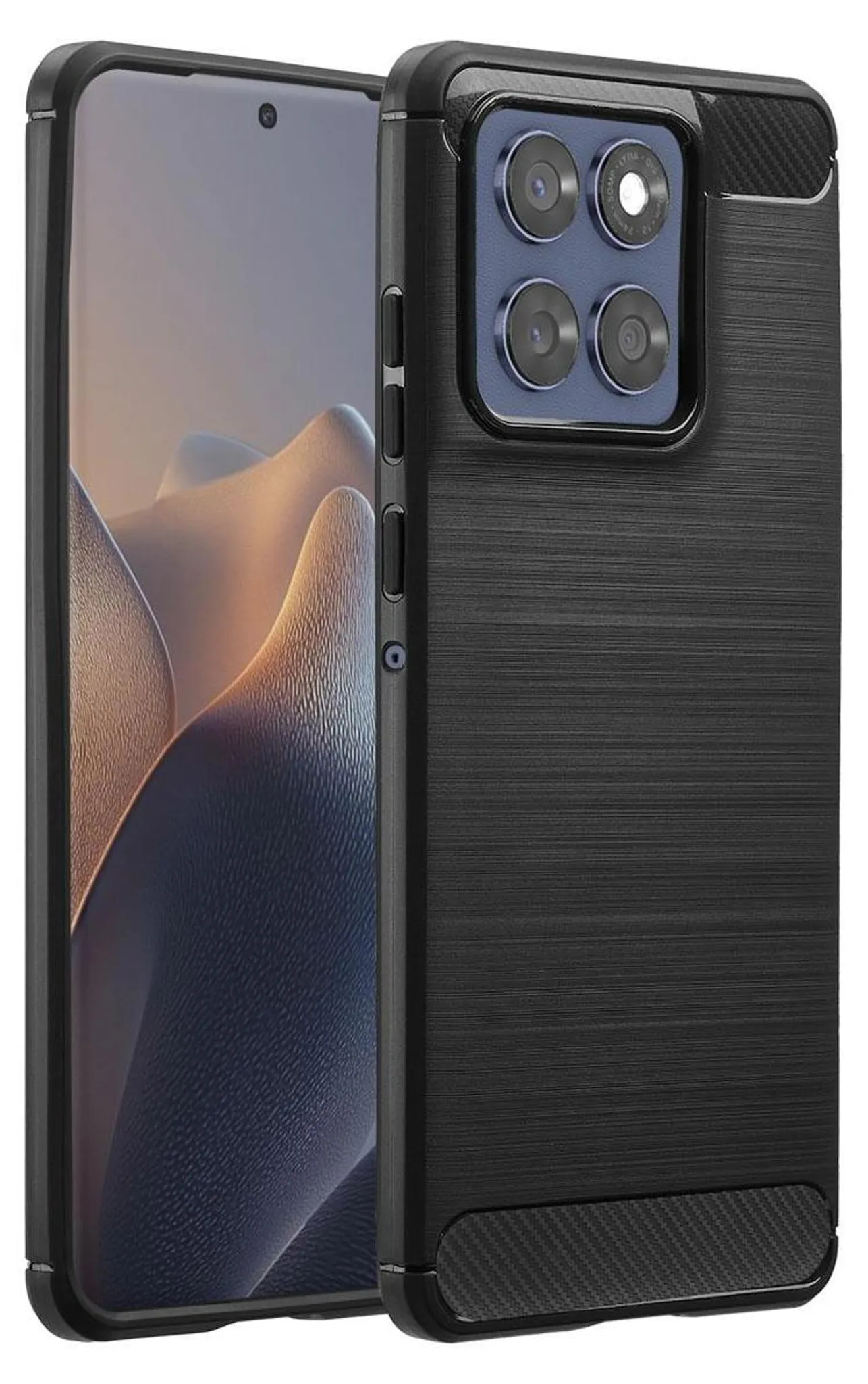 Cover Per Motorola Edge 20 Lite - Custodia Sottile In Gomma TPU Antiurto, Morbida E Antiscivolo (Grigio) - 3