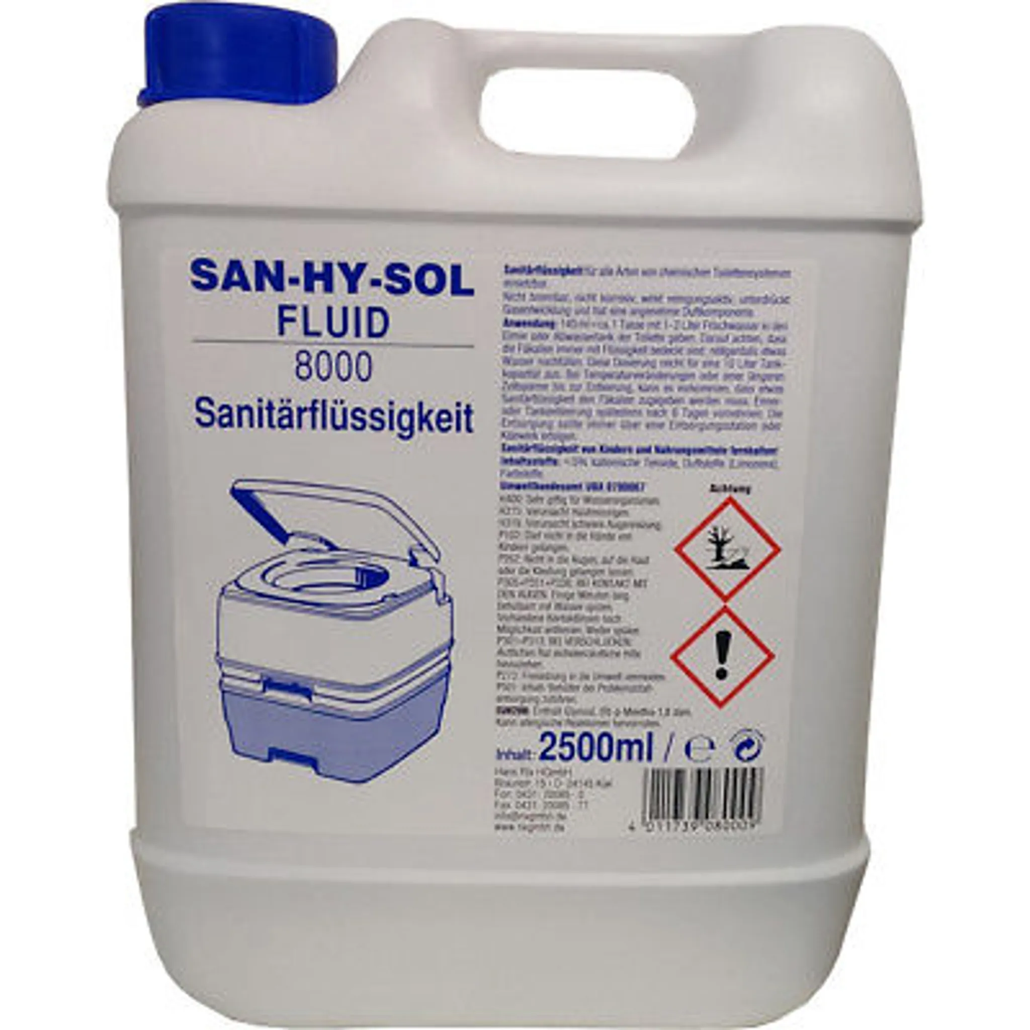 Sanitärflüssigkeit San-Hy-Sol 2,5L Aquakem Blue WC Hygiene