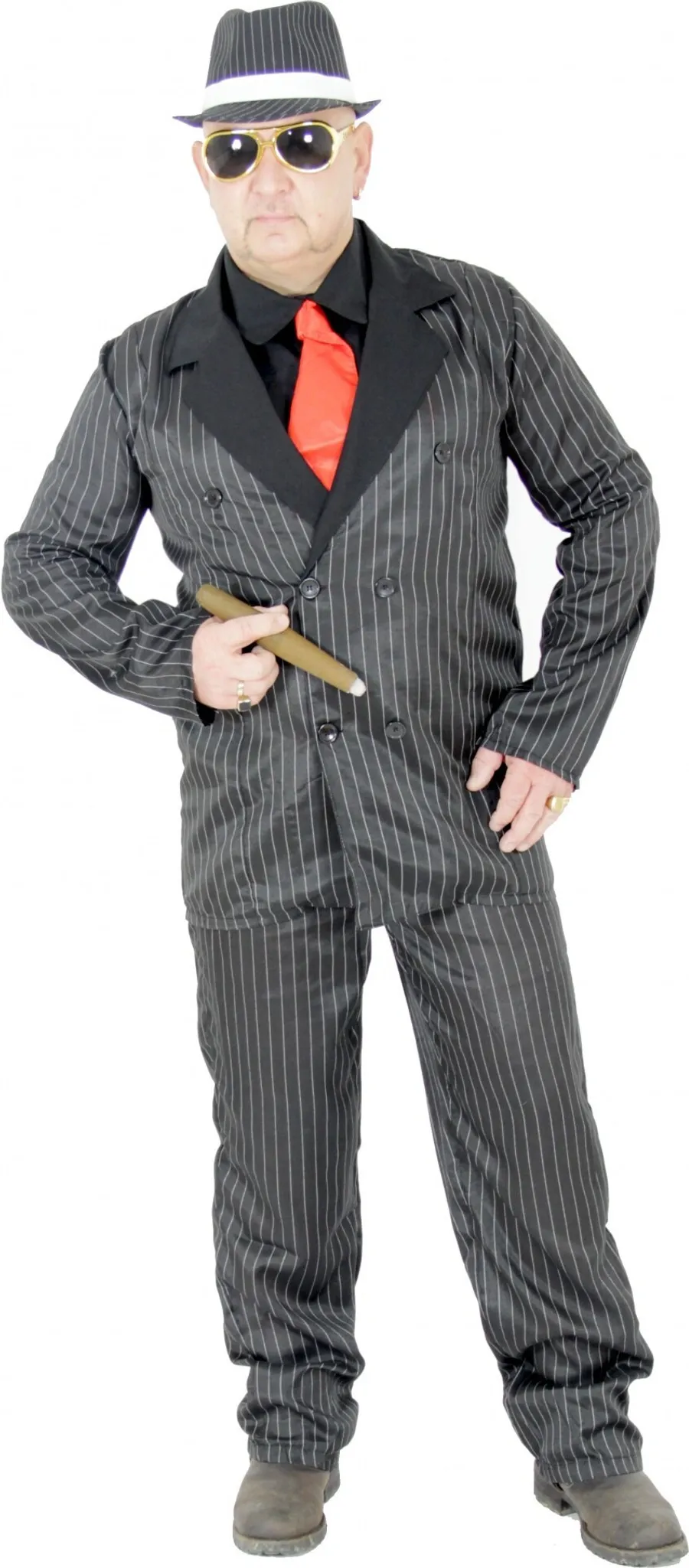 Foxxeo Zombie Gangster Kostüm Für Herren – Gr. M Bis XXXL – Halloween & Karneval Horror Outfit Inkl. Jacke, Hose, Hemd & Fliege