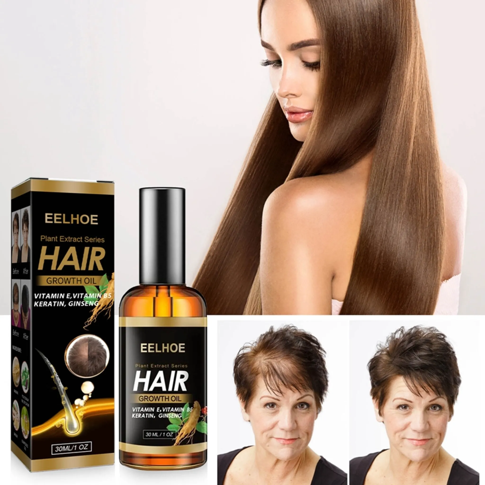 30ml Hair Growth Serum, Hair Serum, Natural