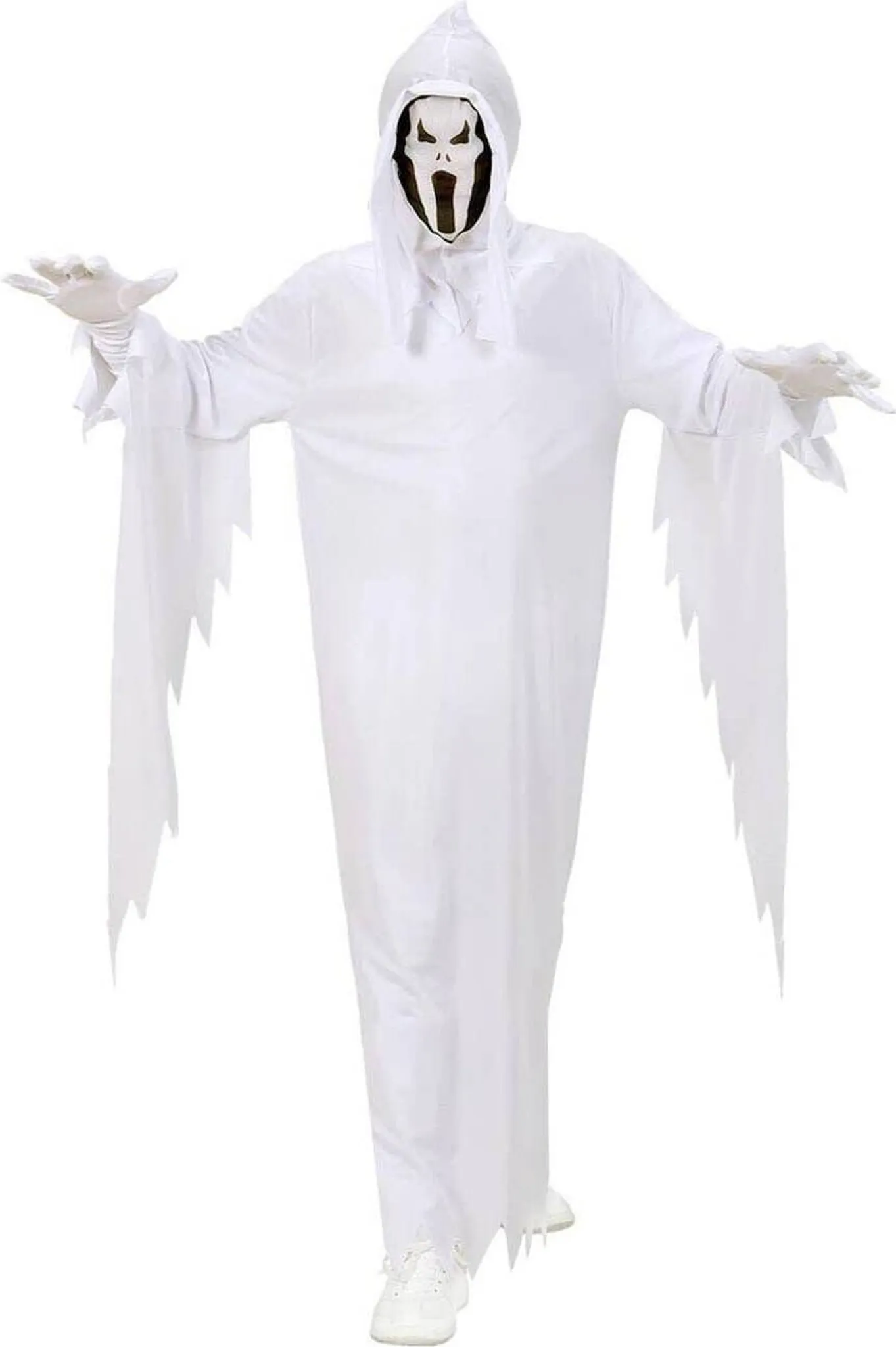 Costume Cosplay Fantasma Femminile Carino Sexy 2024 Halloween Fantasma Femminile Cos Vesti Abo Bianco Per Adulti Spaventa Il Viso Mantello Abbigliamento - Foto 4