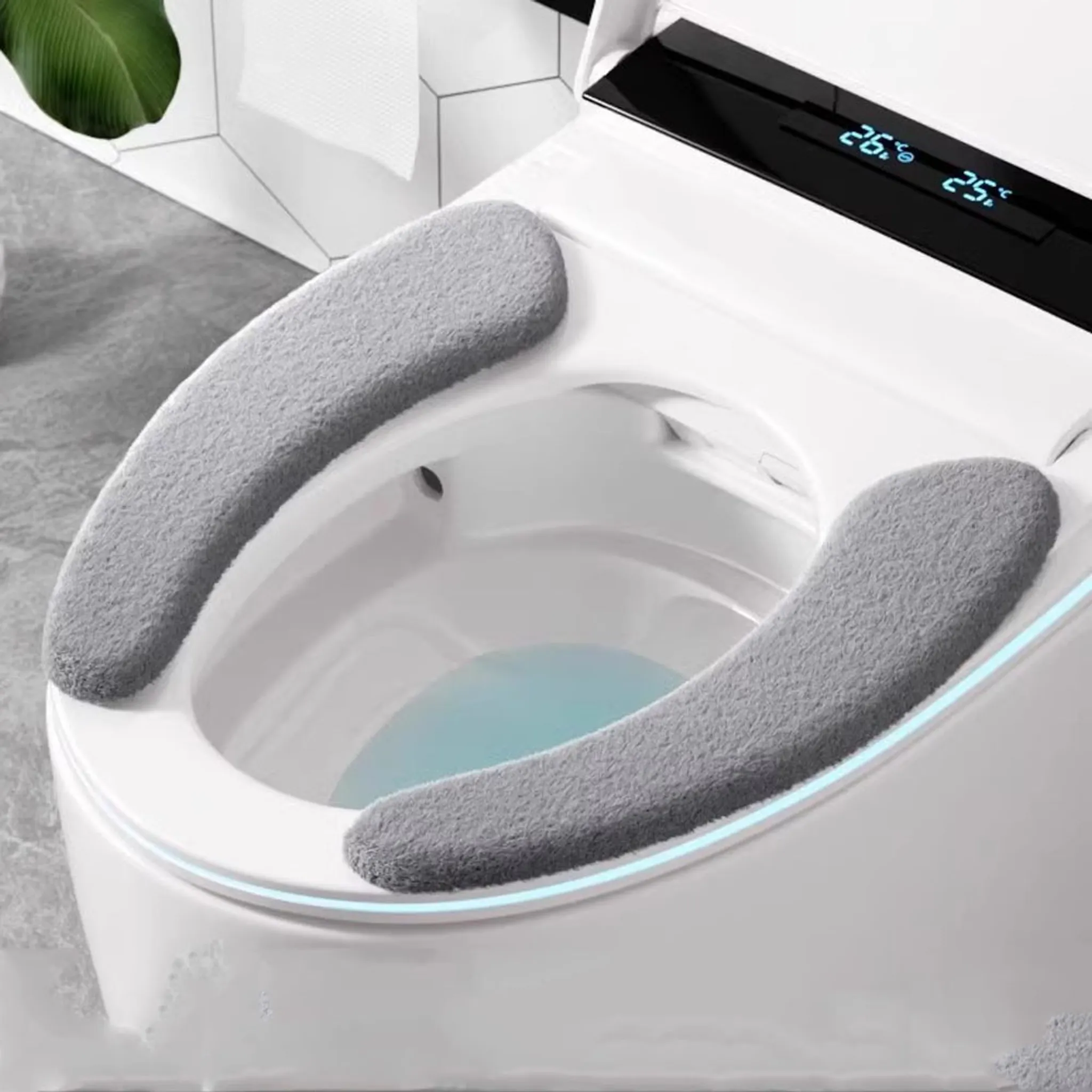 WC-Sitzbezug, 2 PCS Toilettensitzbezug Weich